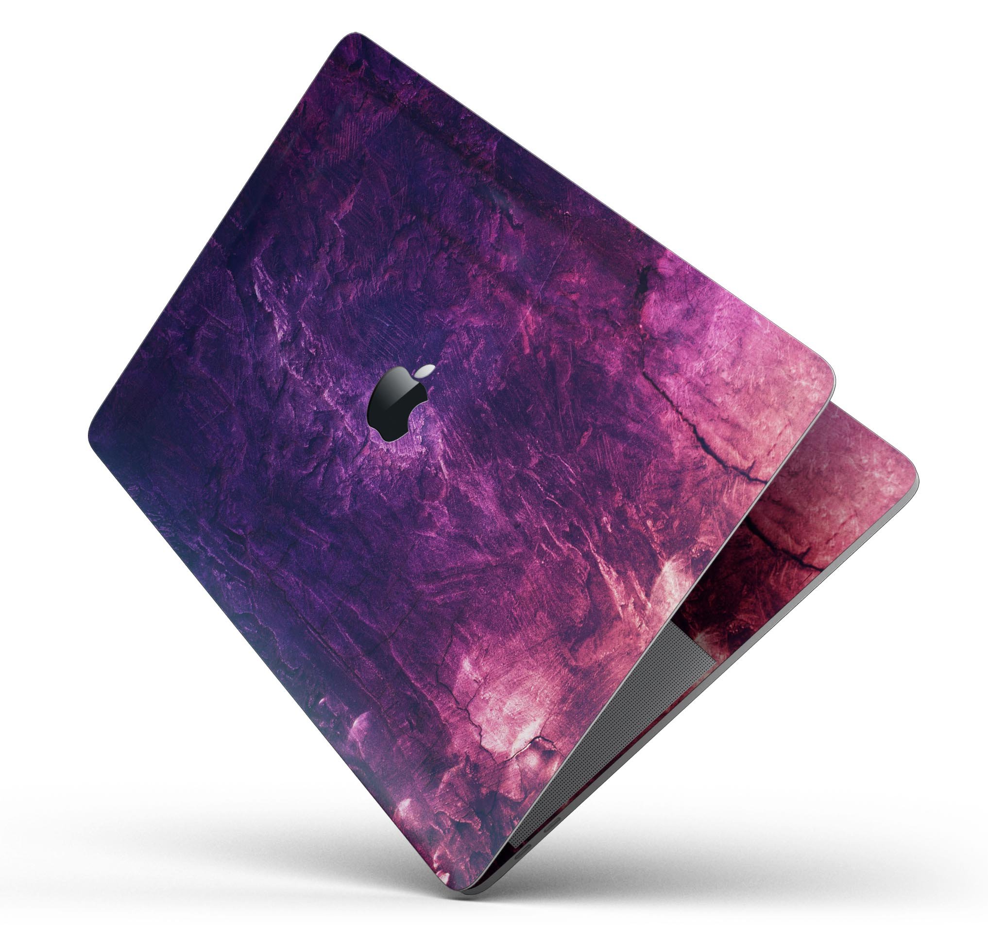 Abstract Fire & Ice V1 skin decal wrap kit for Apple MacBook, showcasing vibrant colors and a sleek design.