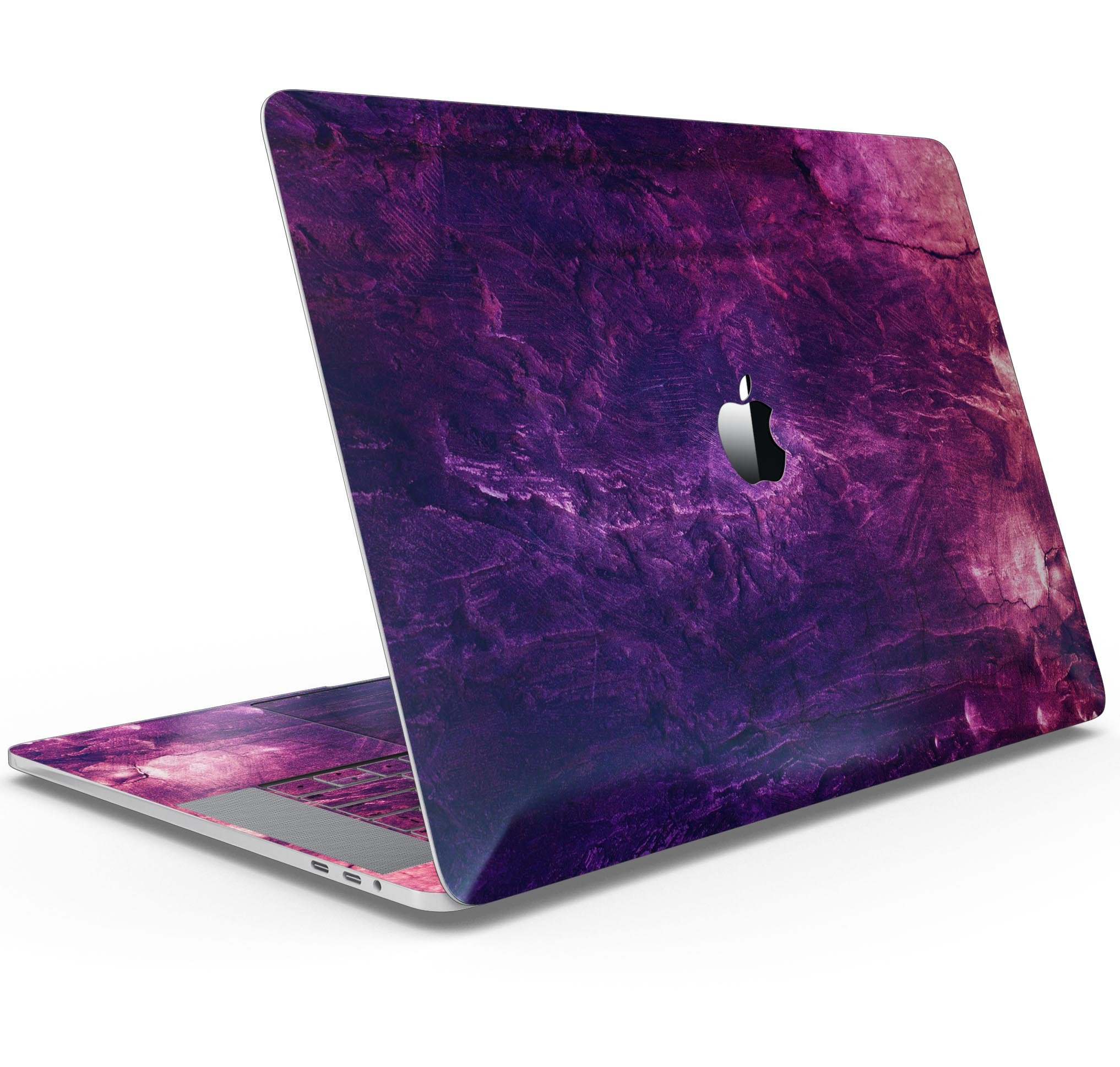 Abstract Fire & Ice V1 skin decal wrap kit for Apple MacBook, showcasing vibrant colors and a sleek design.