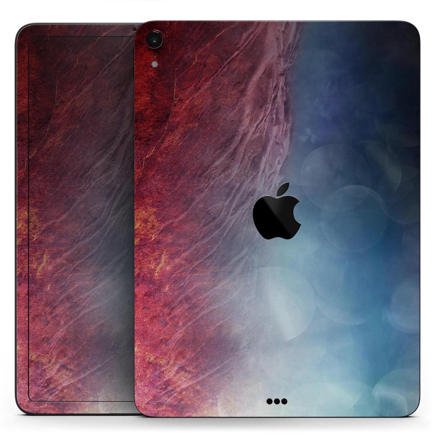 Abstract Fire & Ice V10 skin decal for Apple iPad Pro, showcasing vibrant colors and unique design for full body protection.