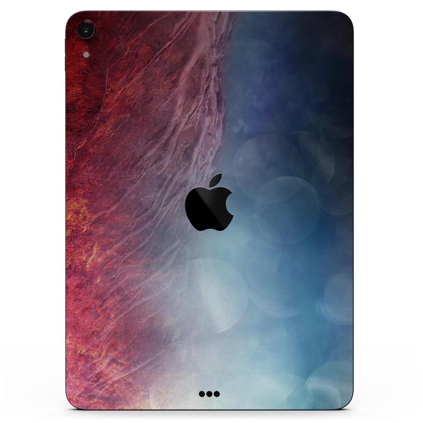 Abstract Fire & Ice V10 skin decal for Apple iPad Pro, showcasing vibrant colors and unique design for full body protection.