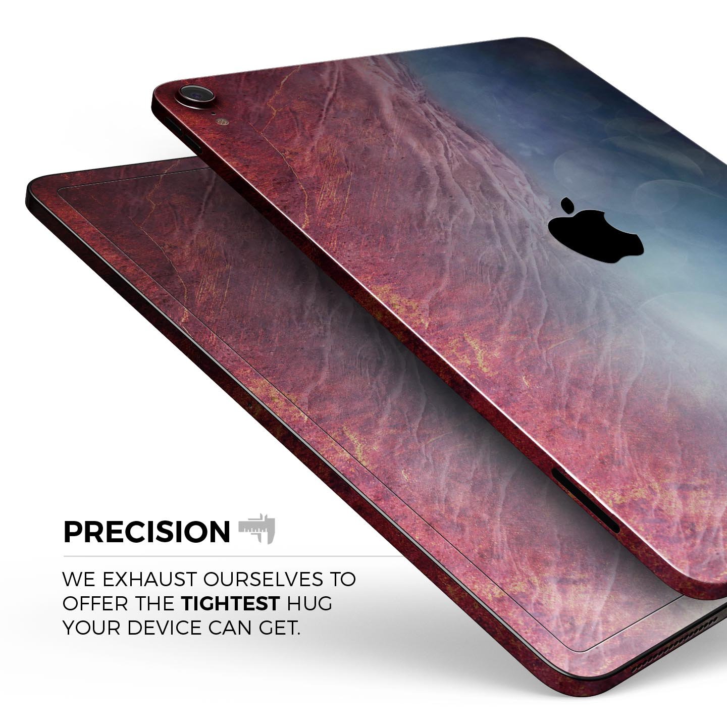 Abstract Fire & Ice V10 skin decal for Apple iPad Pro, showcasing vibrant colors and unique design for full body protection.