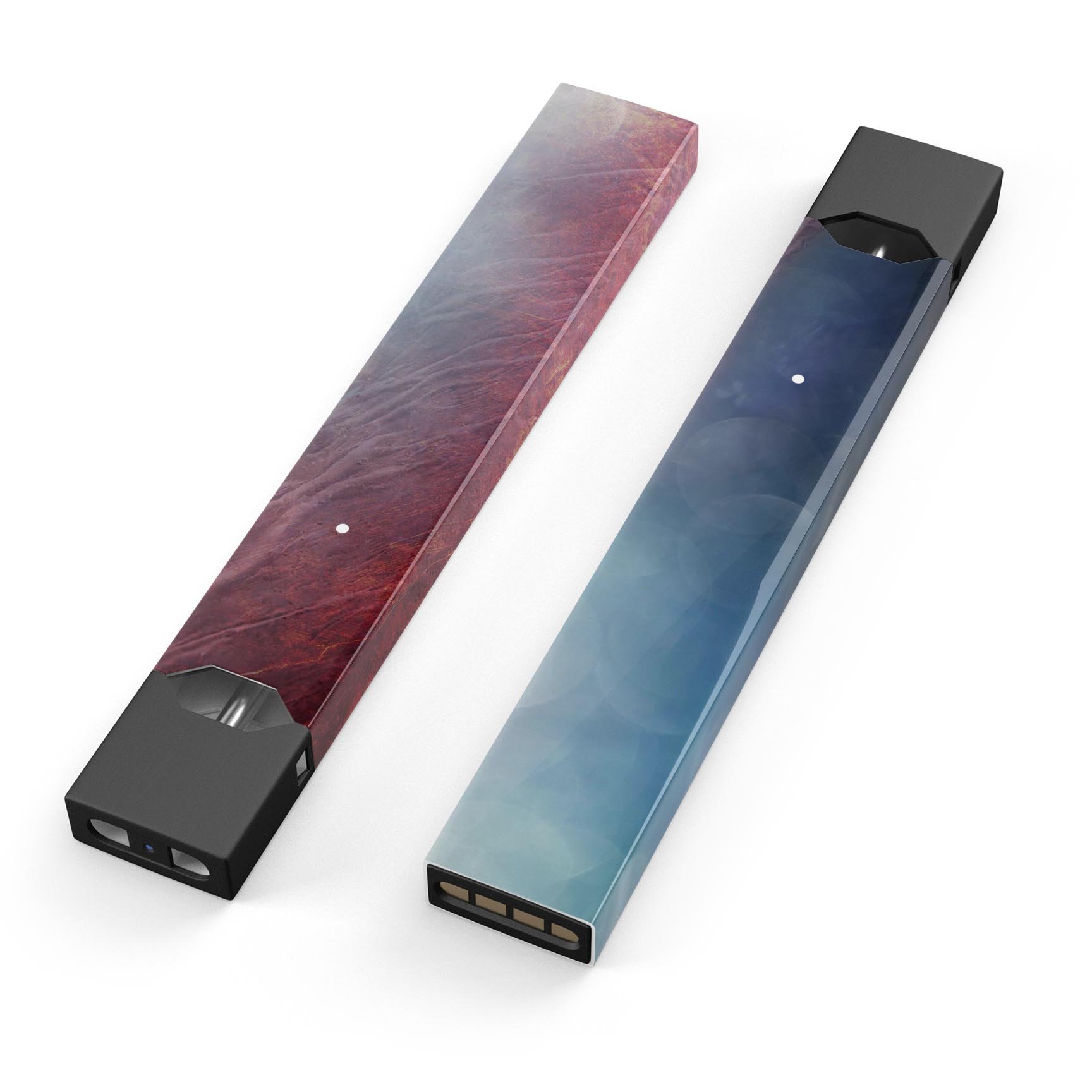 Abstract Fire & Ice V10 skin-wrap sticker designed for JUUL vaping device, showcasing vibrant colors and premium quality.