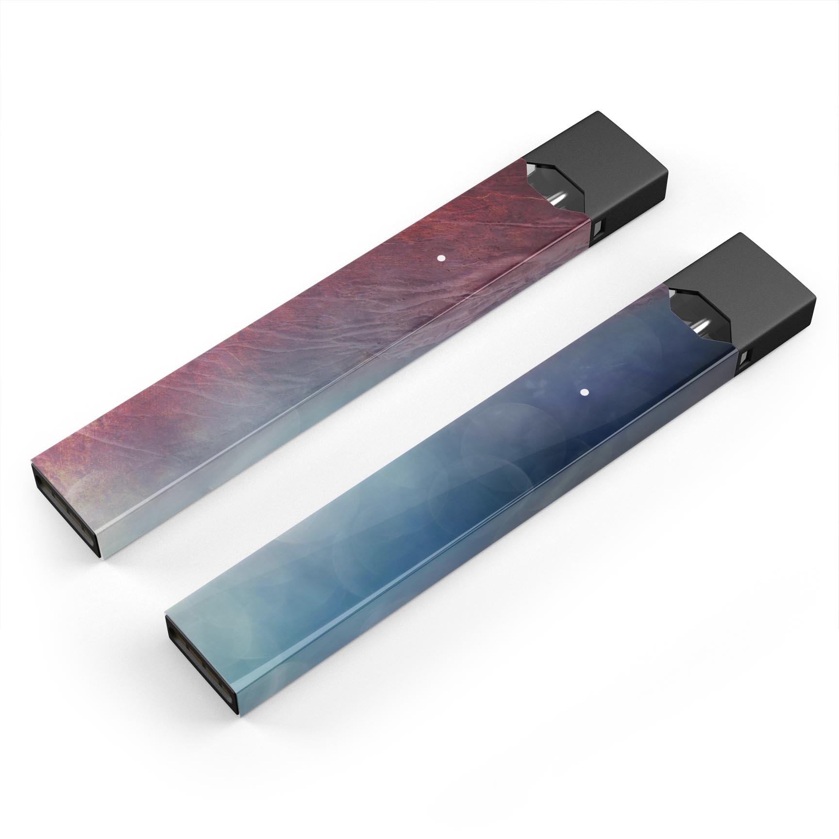 Abstract Fire & Ice V10 skin-wrap sticker designed for JUUL vaping device, showcasing vibrant colors and premium quality.