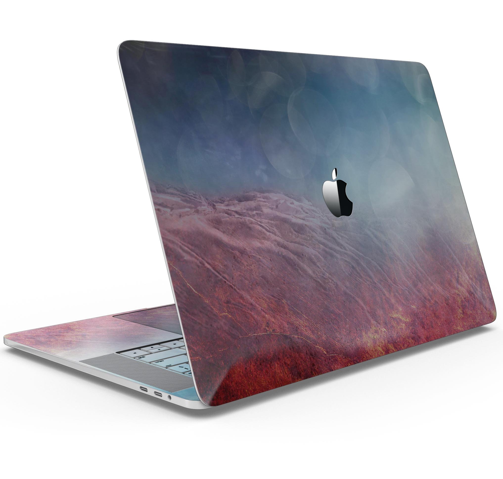 Abstract Fire & Ice V10 skin decal wrap kit for MacBook, showcasing vibrant colors and a sleek design.