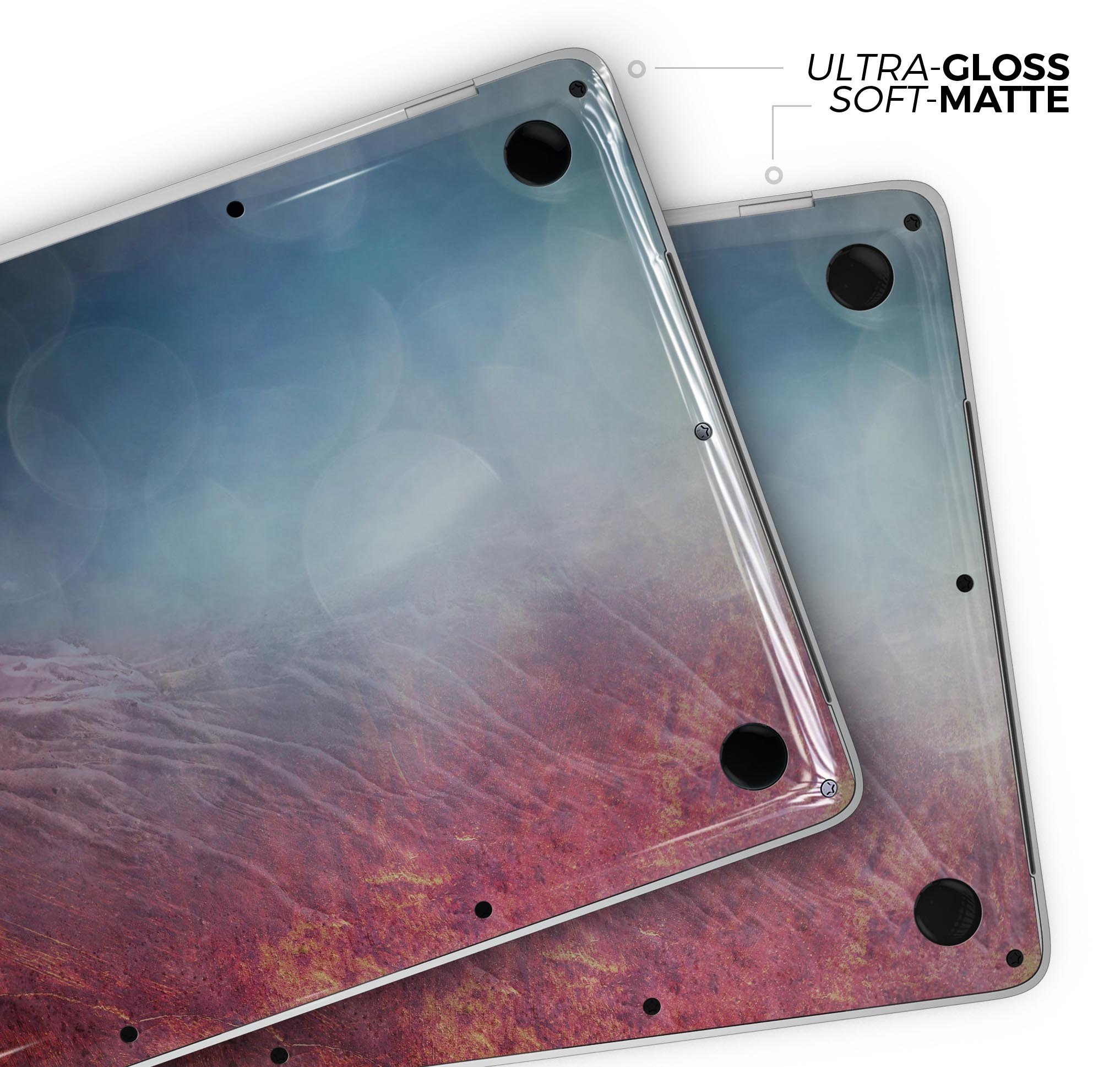 Abstract Fire & Ice V10 skin decal wrap kit for MacBook, showcasing vibrant colors and a sleek design.