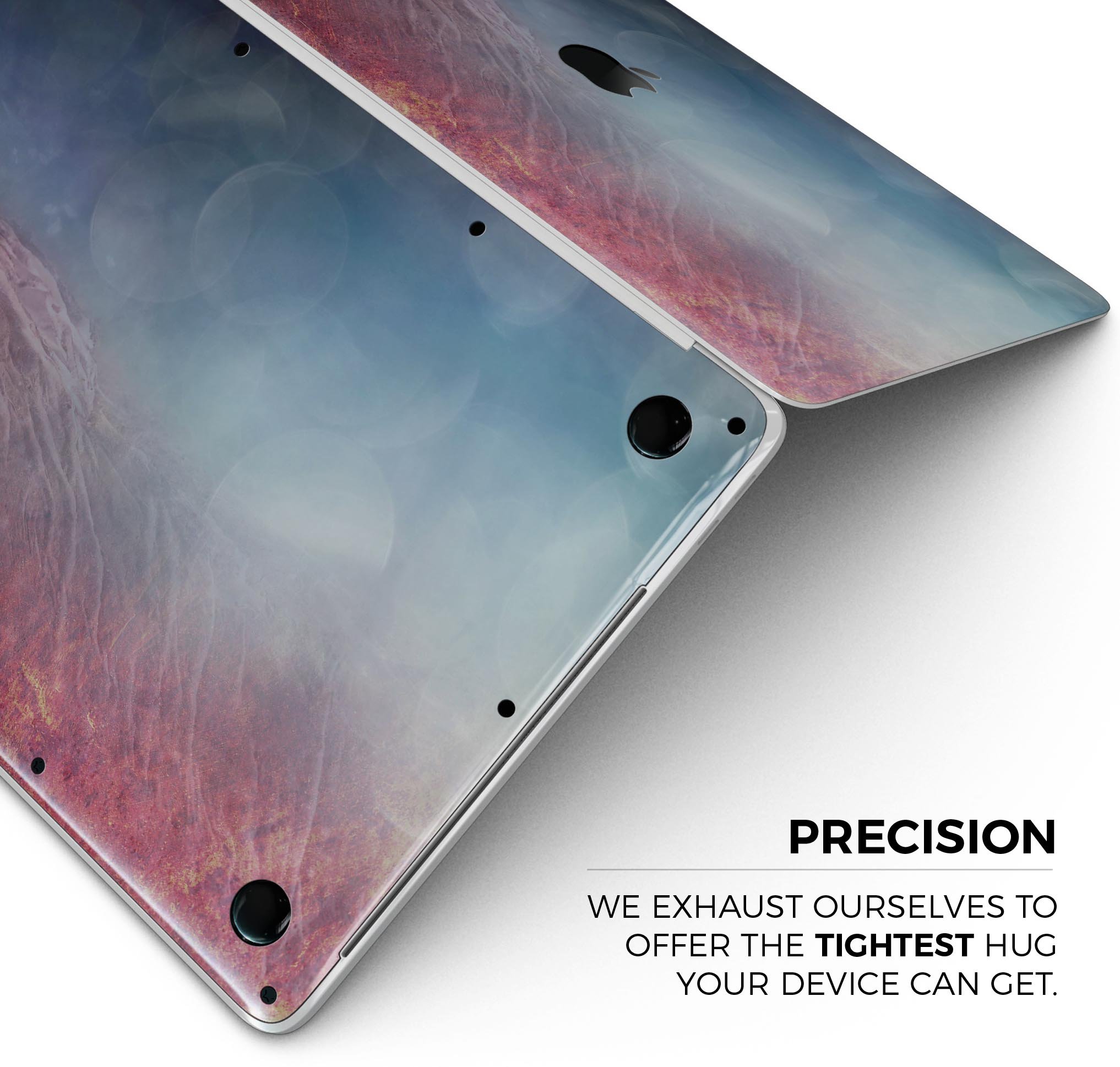 Abstract Fire & Ice V10 skin decal wrap kit for MacBook, showcasing vibrant colors and a sleek design.