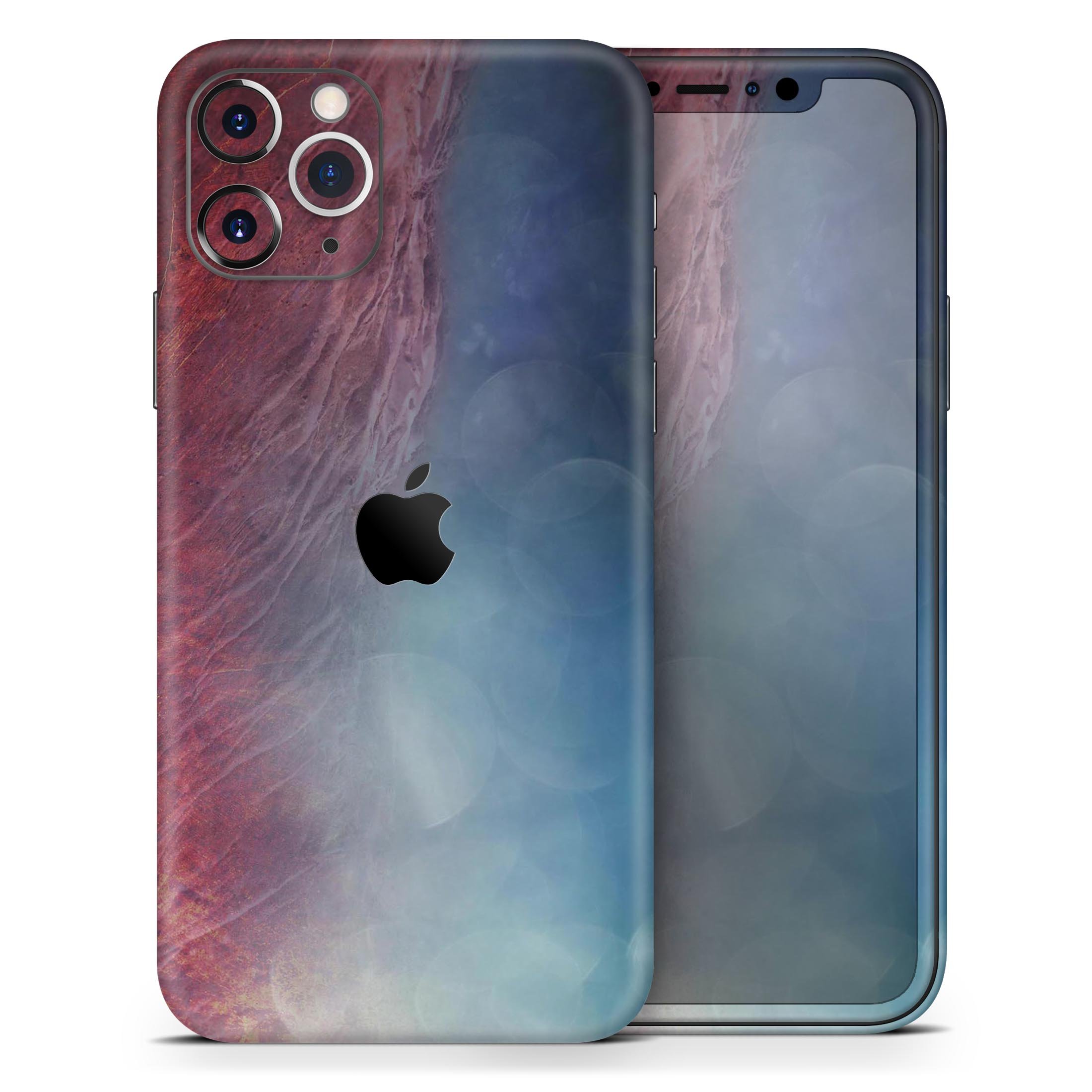 Abstract Fire & Ice V10 Skin-Kit for Apple iPhone, showcasing vibrant design and premium quality.