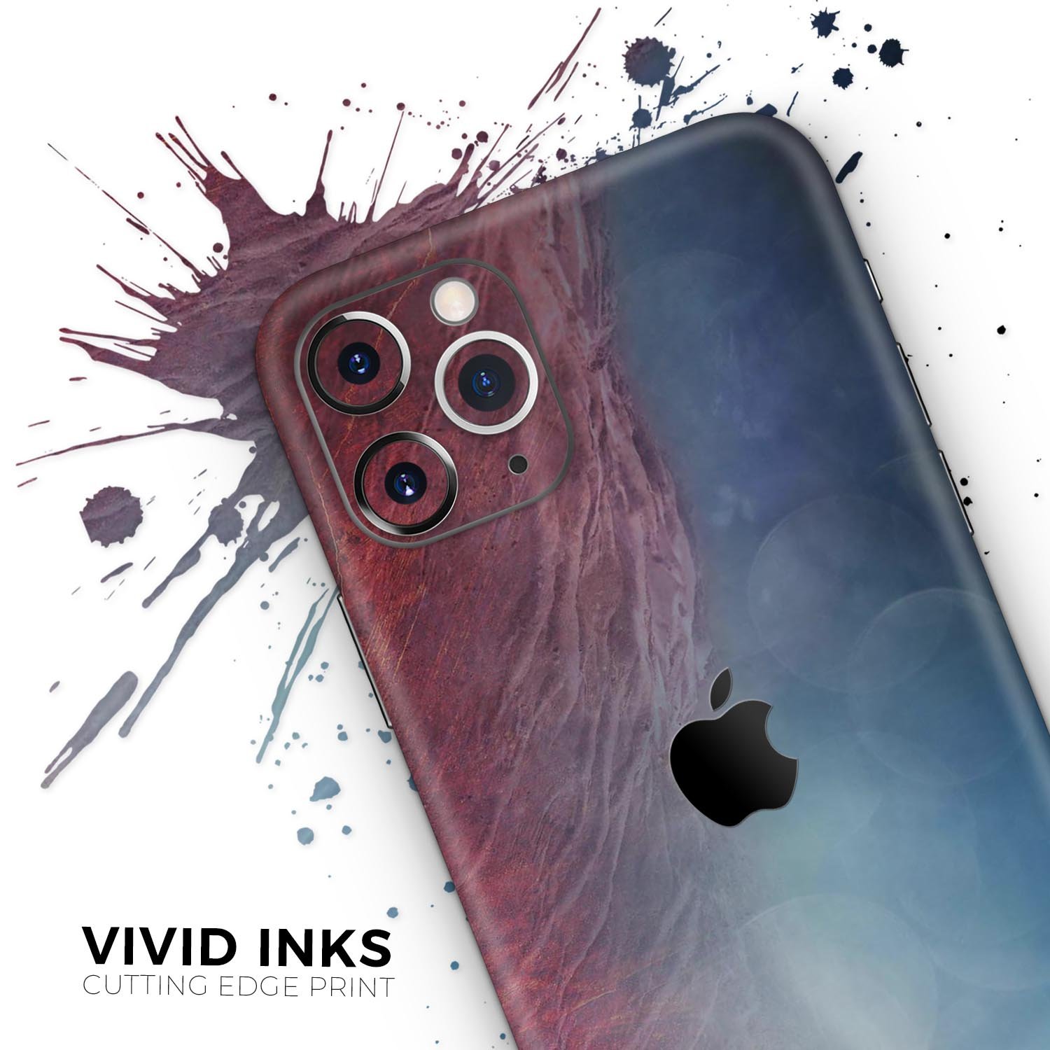 Abstract Fire & Ice V10 Skin-Kit for Apple iPhone, showcasing vibrant design and premium quality.