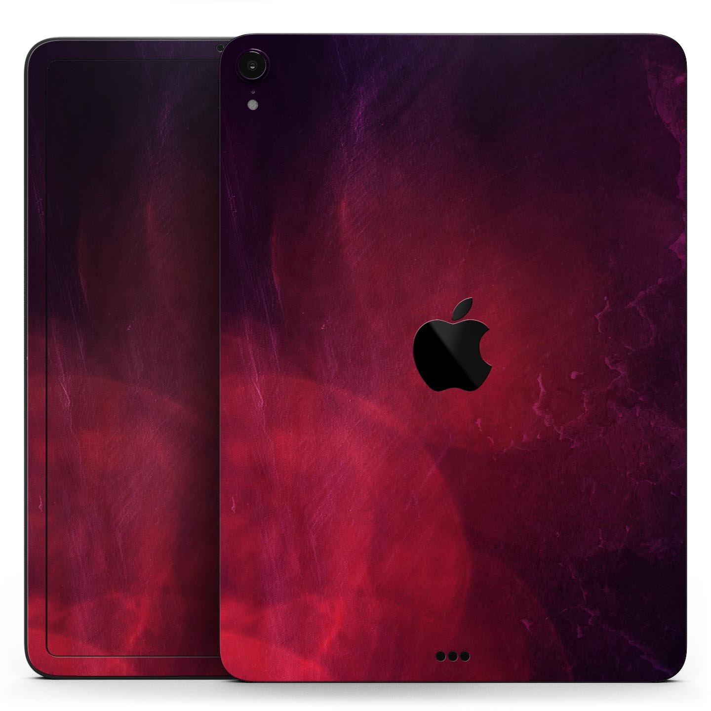 Abstract Fire & Ice V12 Full Body Skin Decal for Apple iPad Pro, showcasing vibrant colors and premium 3M material.