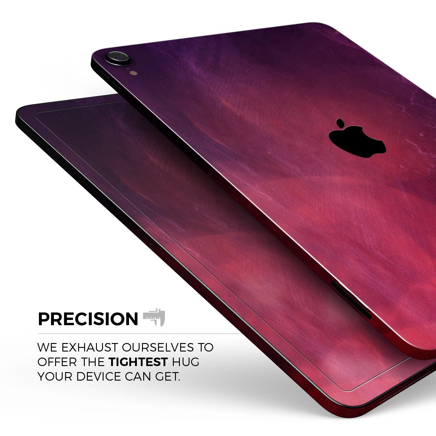 Abstract Fire & Ice V12 Full Body Skin Decal for Apple iPad Pro, showcasing vibrant colors and premium 3M material.