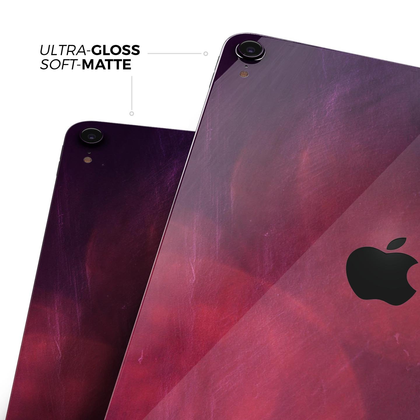 Abstract Fire & Ice V12 Full Body Skin Decal for Apple iPad Pro, showcasing vibrant colors and premium 3M material.