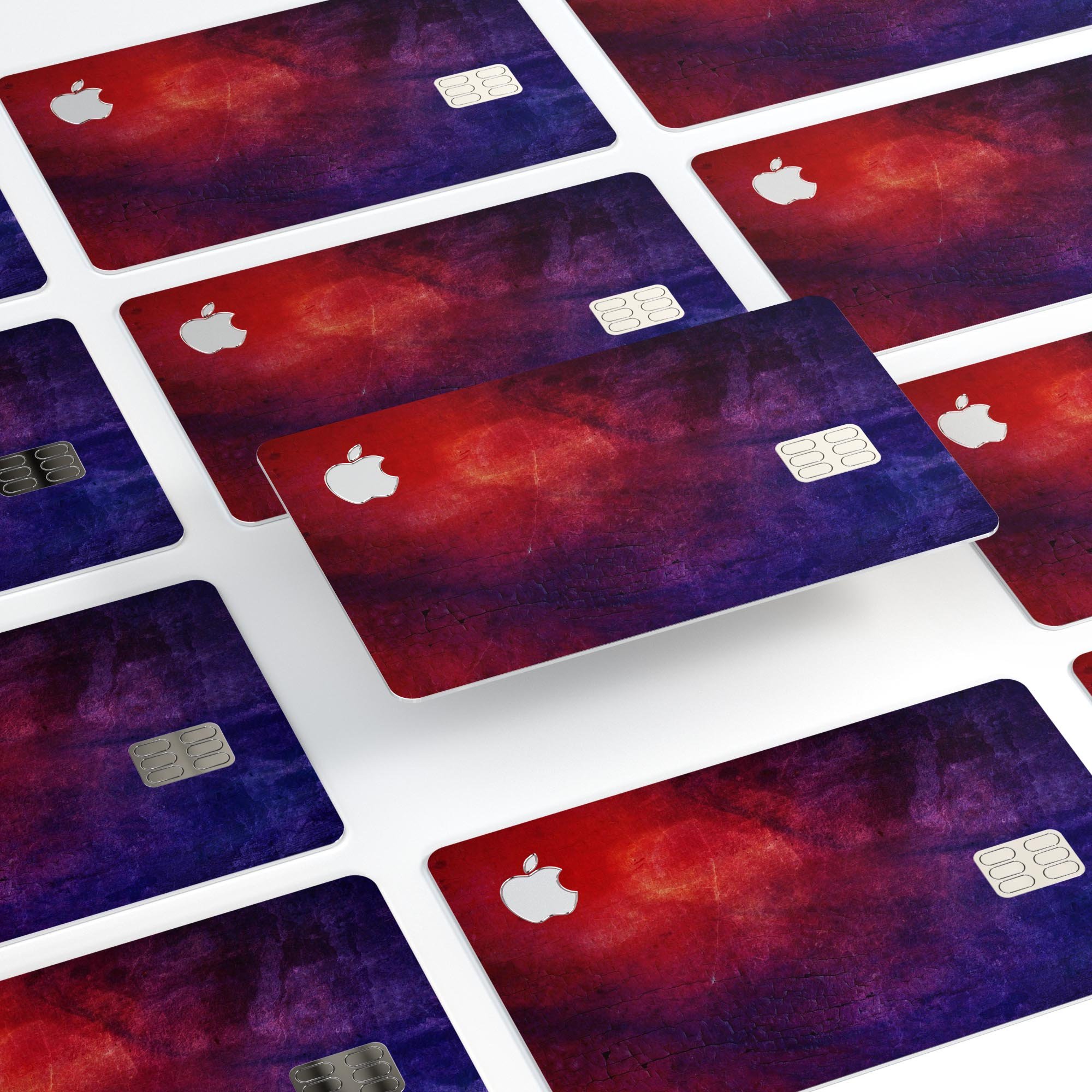 Abstract Fire & Ice V13 decal skin-kit for Apple Card, showcasing premium vinyl design with bubble-free installation.