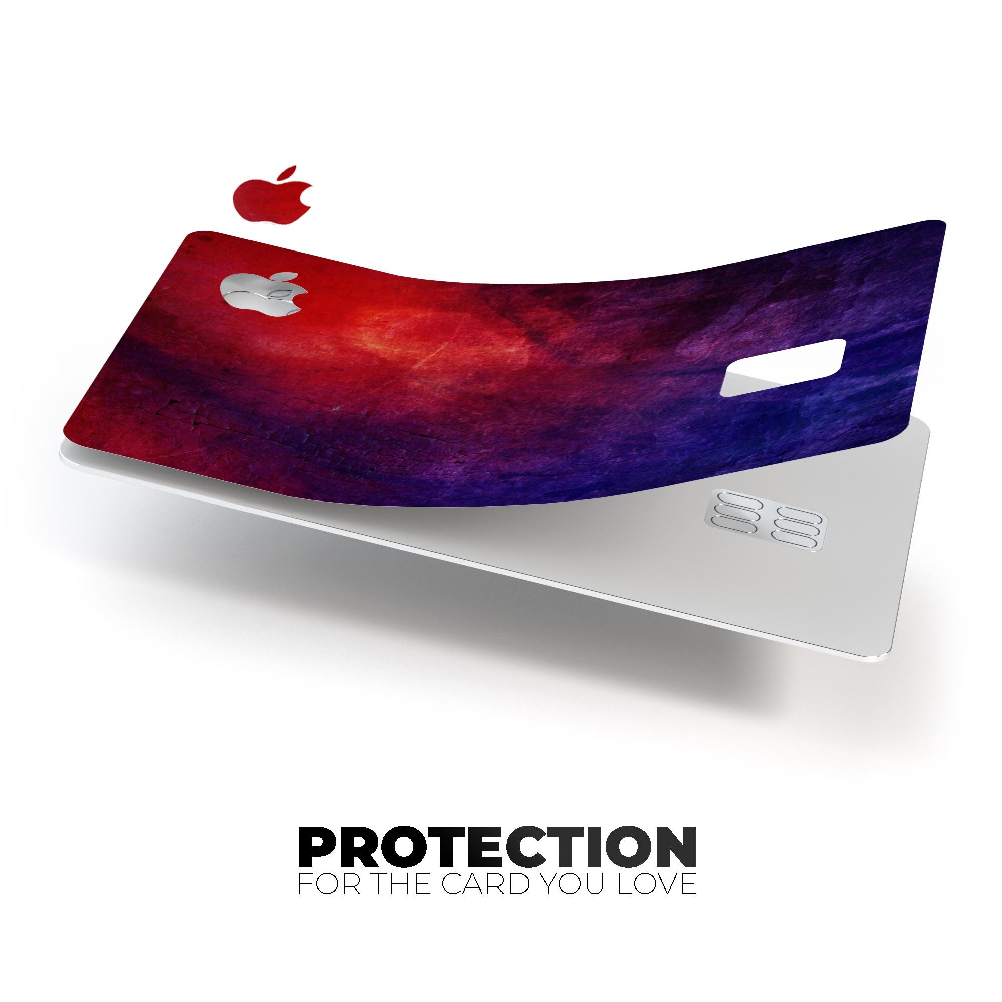 Abstract Fire & Ice V13 decal skin-kit for Apple Card, showcasing premium vinyl design with bubble-free installation.