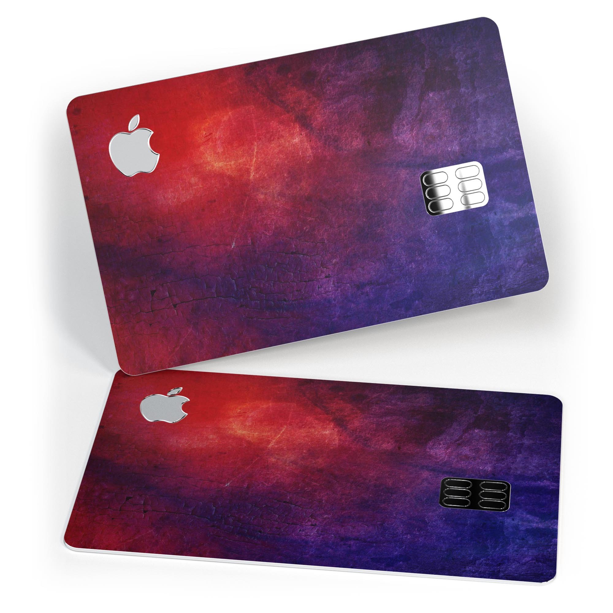 Abstract Fire & Ice V13 decal skin-kit for Apple Card, showcasing premium vinyl design with bubble-free installation.