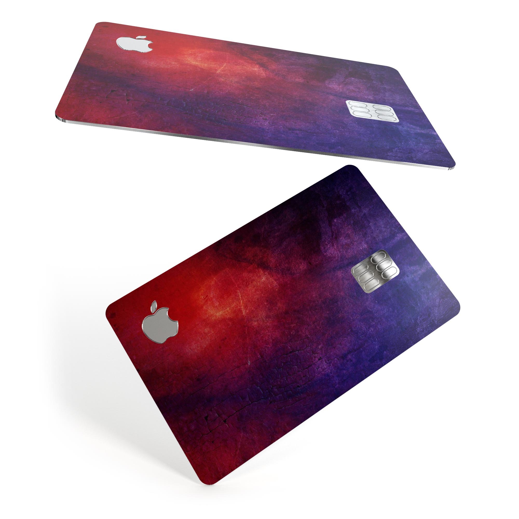 Abstract Fire & Ice V13 decal skin-kit for Apple Card, showcasing premium vinyl design with bubble-free installation.