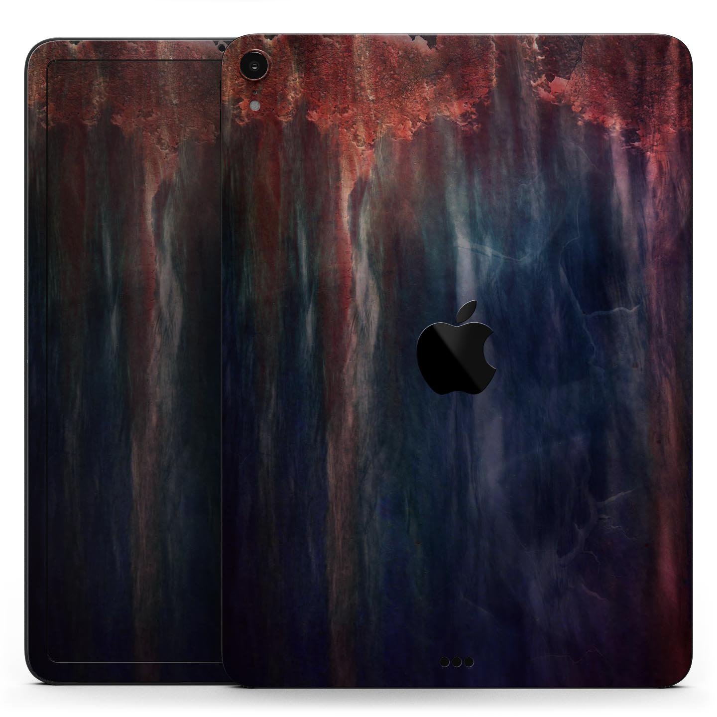 Abstract Fire & Ice V14 Full Body Skin Decal for Apple iPad Pro, showcasing vibrant colors and unique design.