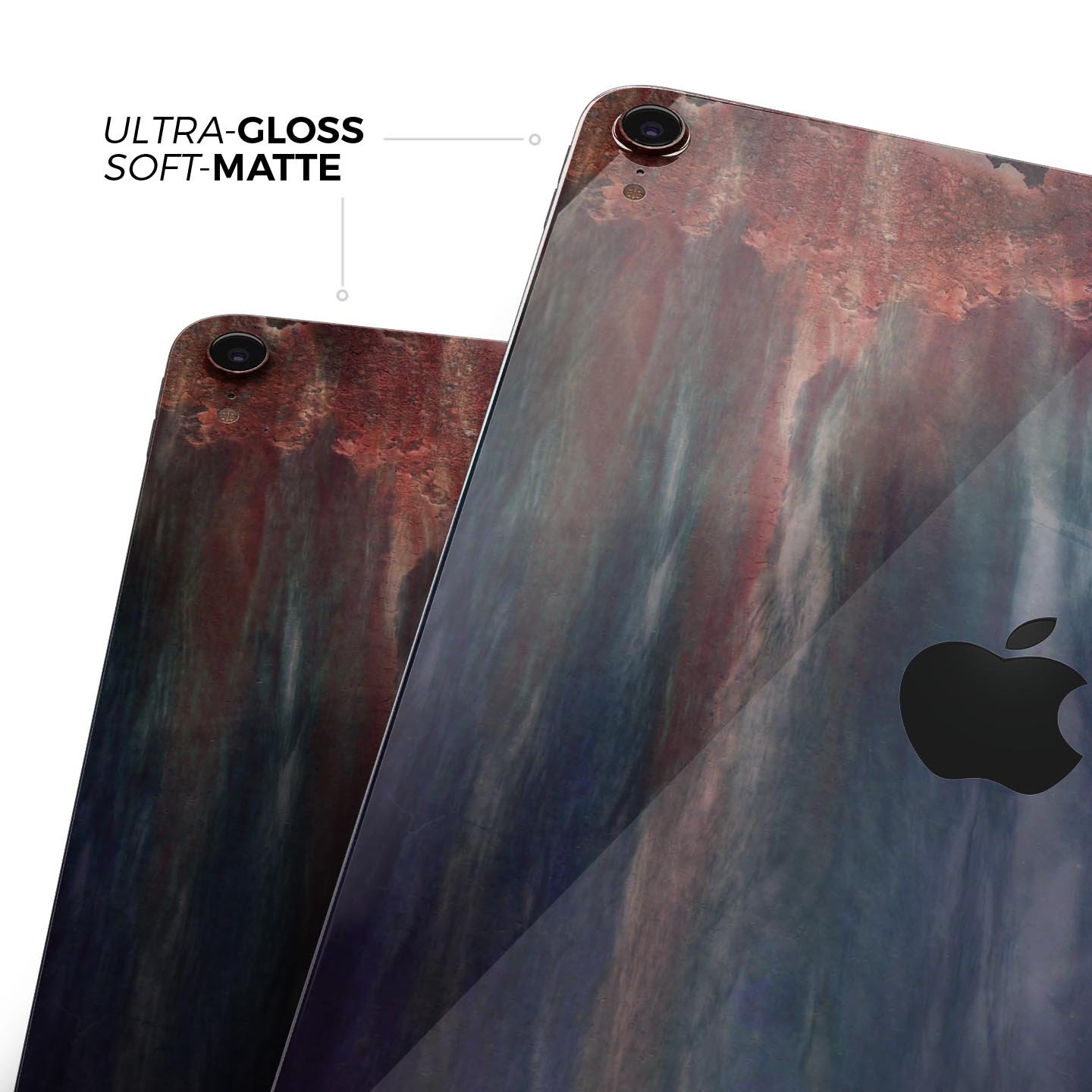 Abstract Fire & Ice V14 Full Body Skin Decal for Apple iPad Pro, showcasing vibrant colors and unique design.