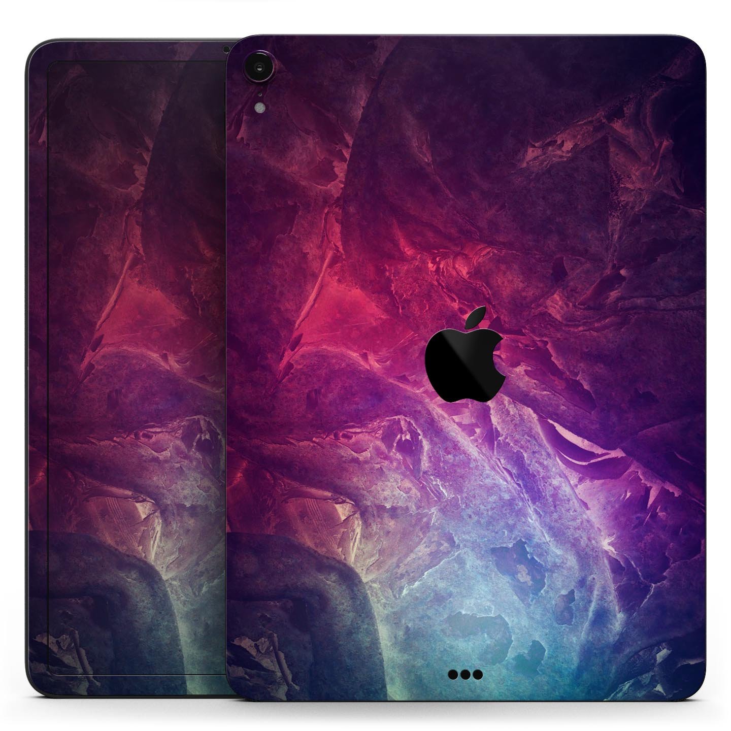 Abstract Fire & Ice V15 skin decal for Apple iPad Pro, showcasing vibrant colors and sleek design for full body protection.