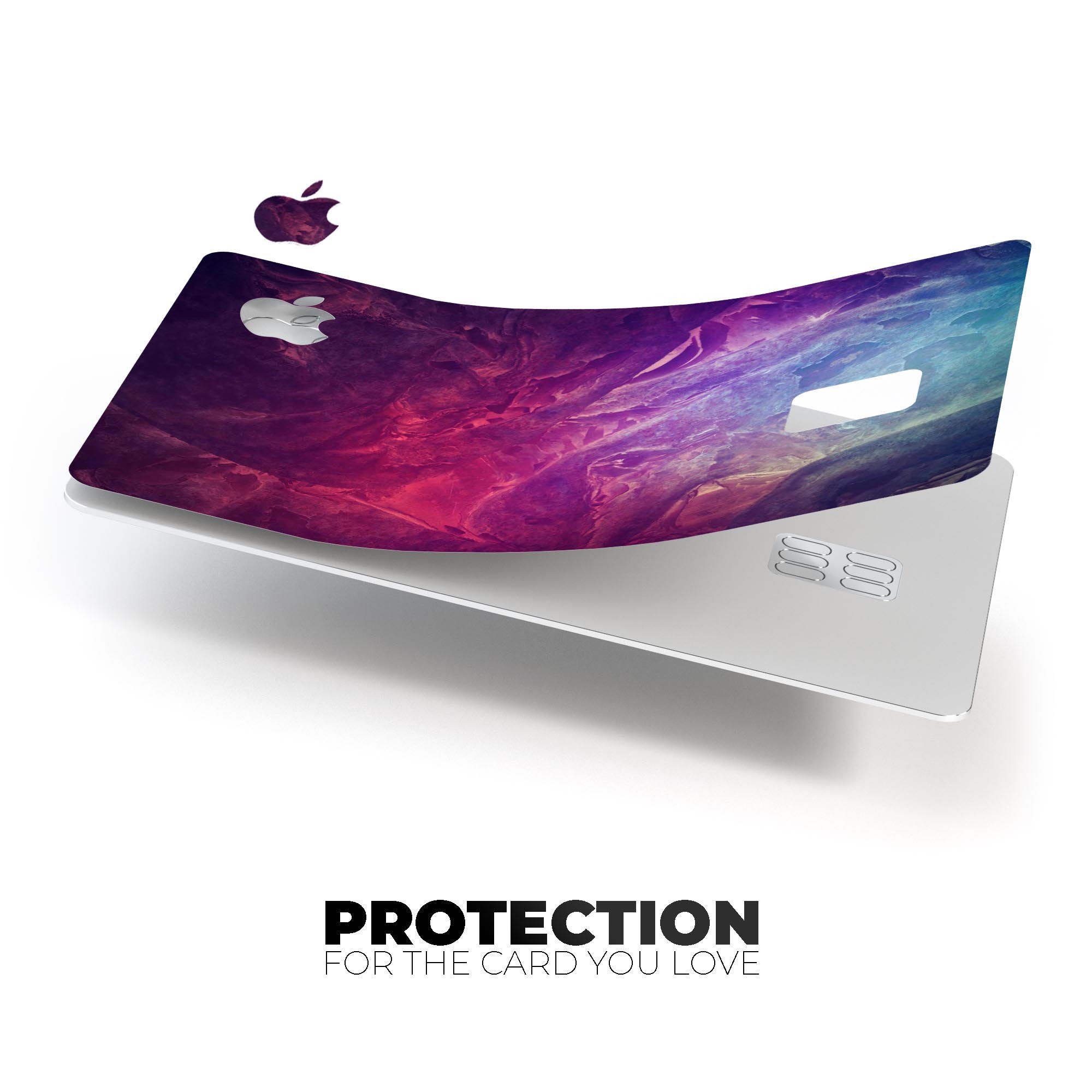 Abstract Fire & Ice V15 decal skin for Apple Card, showcasing premium vinyl design with vibrant colors and a protective finish.