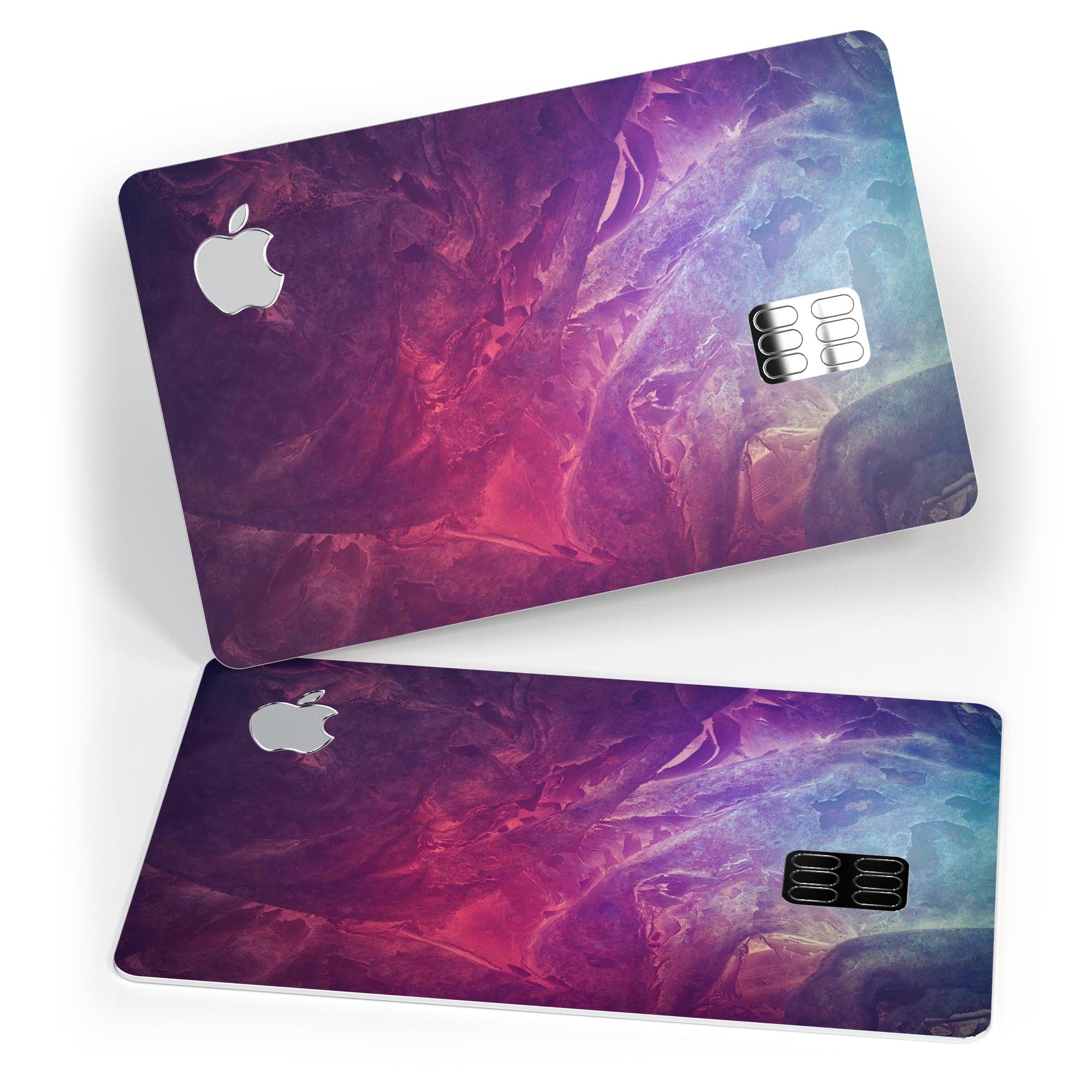 Abstract Fire & Ice V15 decal skin for Apple Card, showcasing premium vinyl design with vibrant colors and a protective finish.