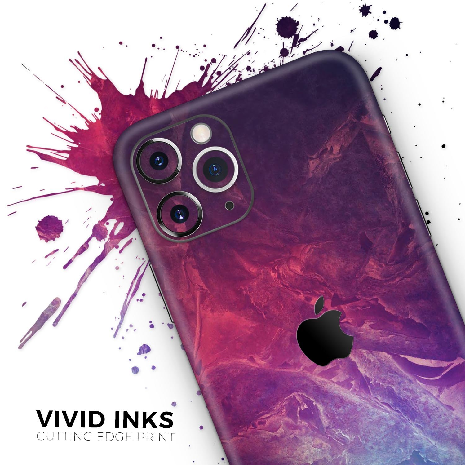 Abstract Fire & Ice V15 Skin-Kit for Apple iPhone, showcasing vibrant design and premium vinyl material.