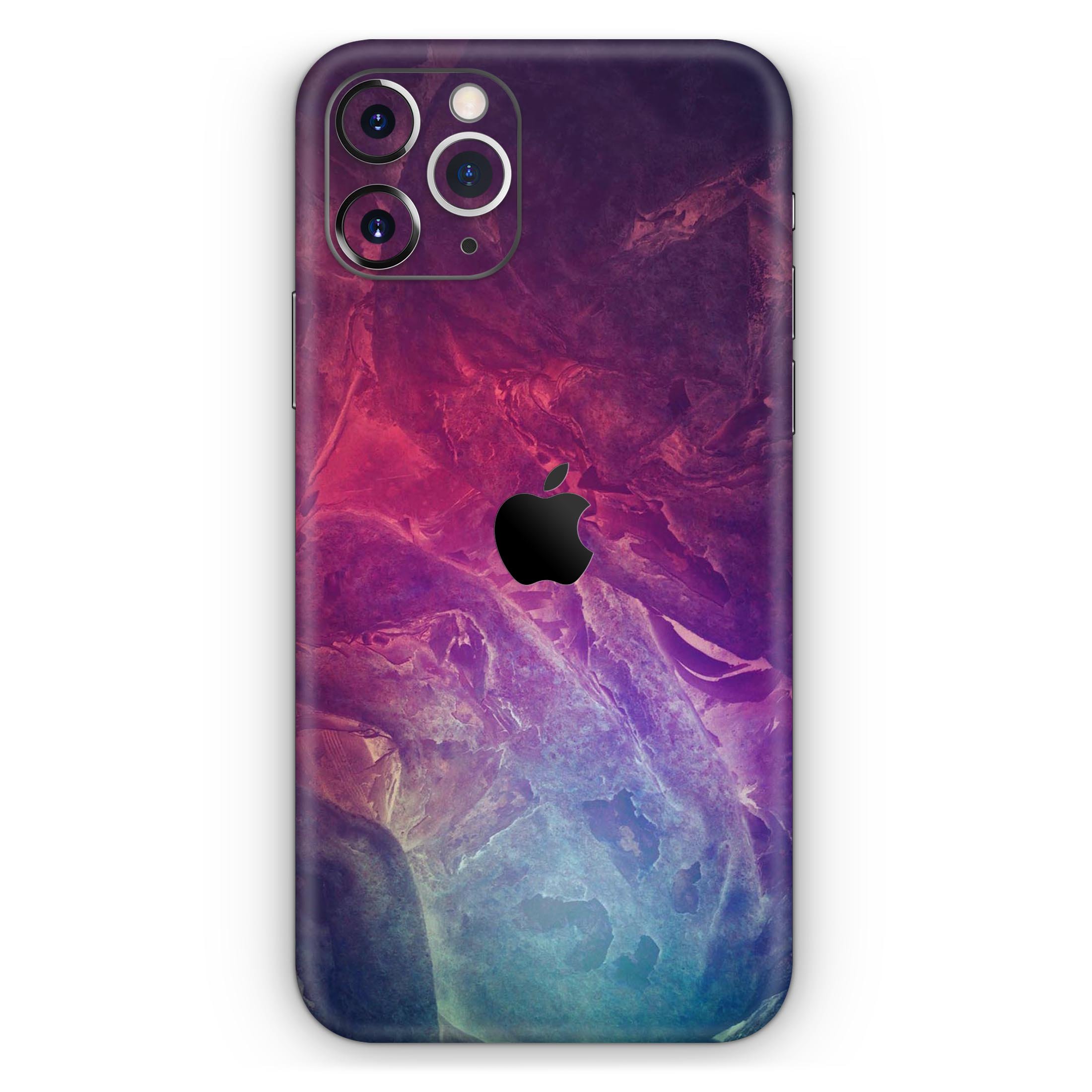 Abstract Fire & Ice V15 Skin-Kit for Apple iPhone, showcasing vibrant design and premium vinyl material.