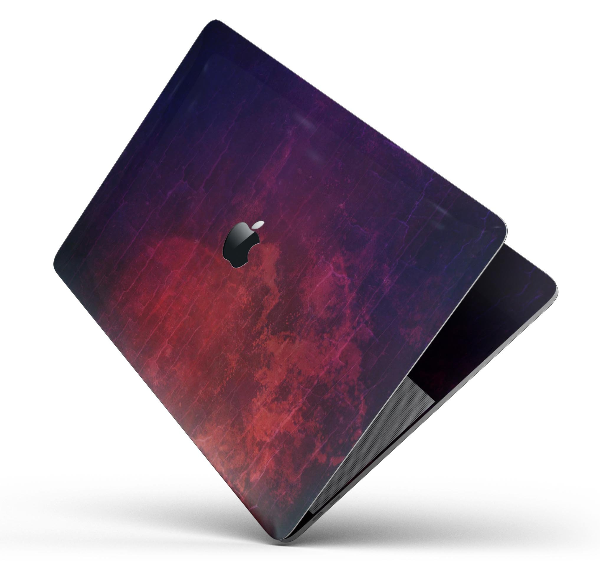 Abstract Fire & Ice V16 skin decal wrap kit for Apple MacBook, showcasing vibrant colors and a sleek design.