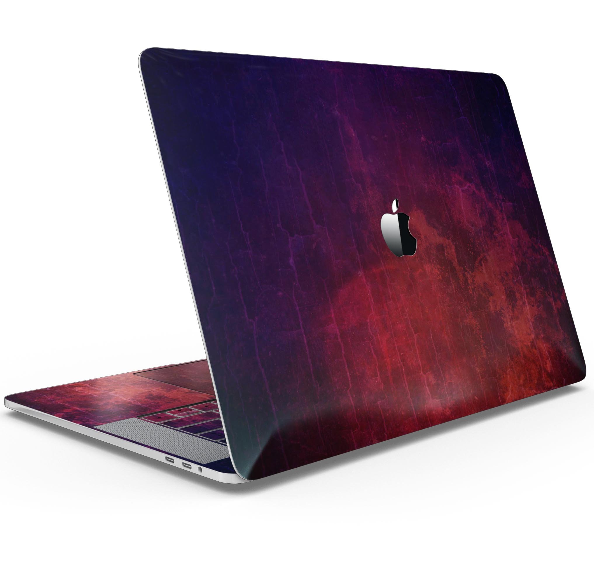 Abstract Fire & Ice V16 skin decal wrap kit for Apple MacBook, showcasing vibrant colors and a sleek design.