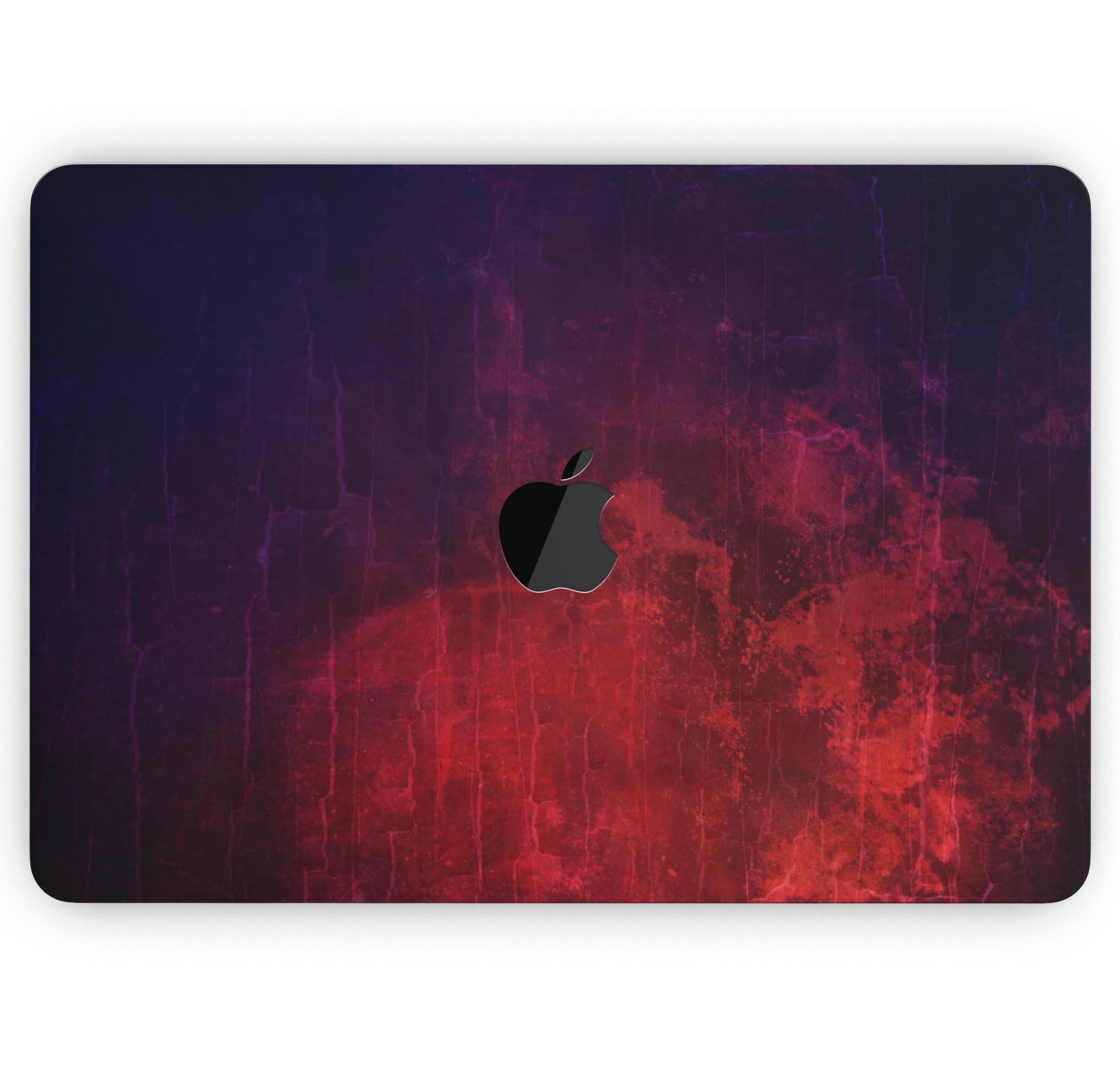 Abstract Fire & Ice V16 skin decal wrap kit for Apple MacBook, showcasing vibrant colors and a sleek design.