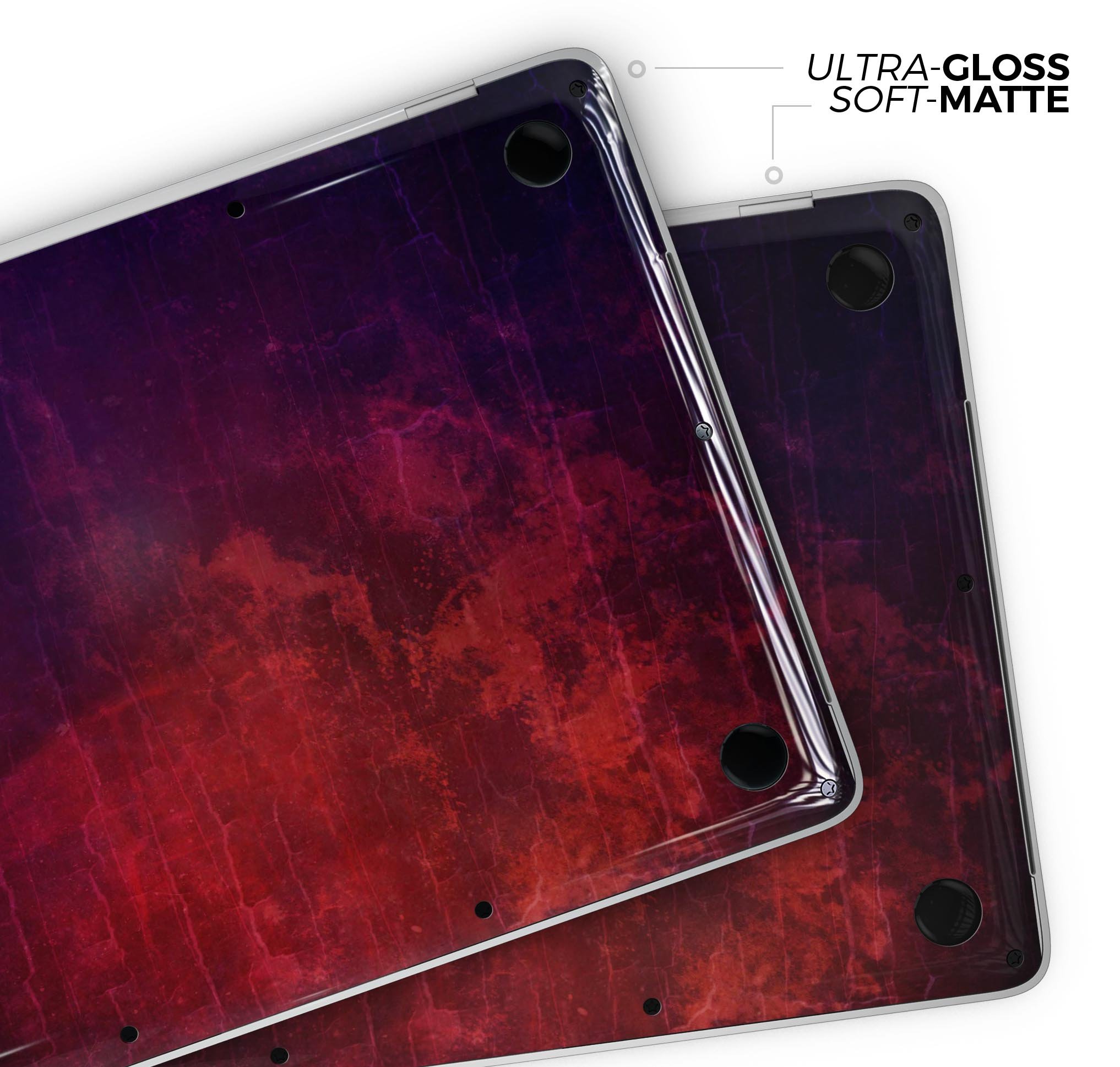 Abstract Fire & Ice V16 skin decal wrap kit for Apple MacBook, showcasing vibrant colors and a sleek design.