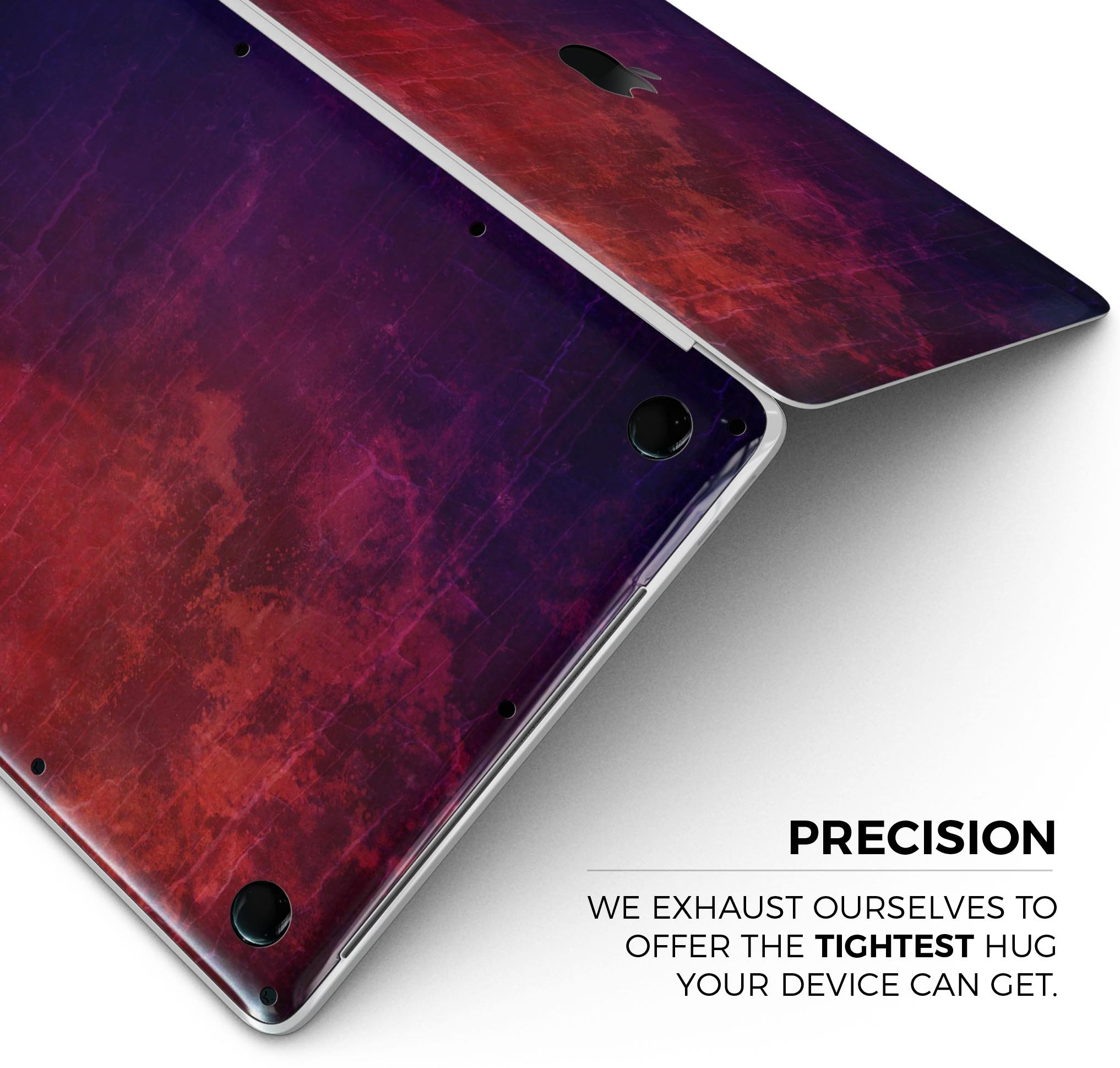 Abstract Fire & Ice V16 skin decal wrap kit for Apple MacBook, showcasing vibrant colors and a sleek design.