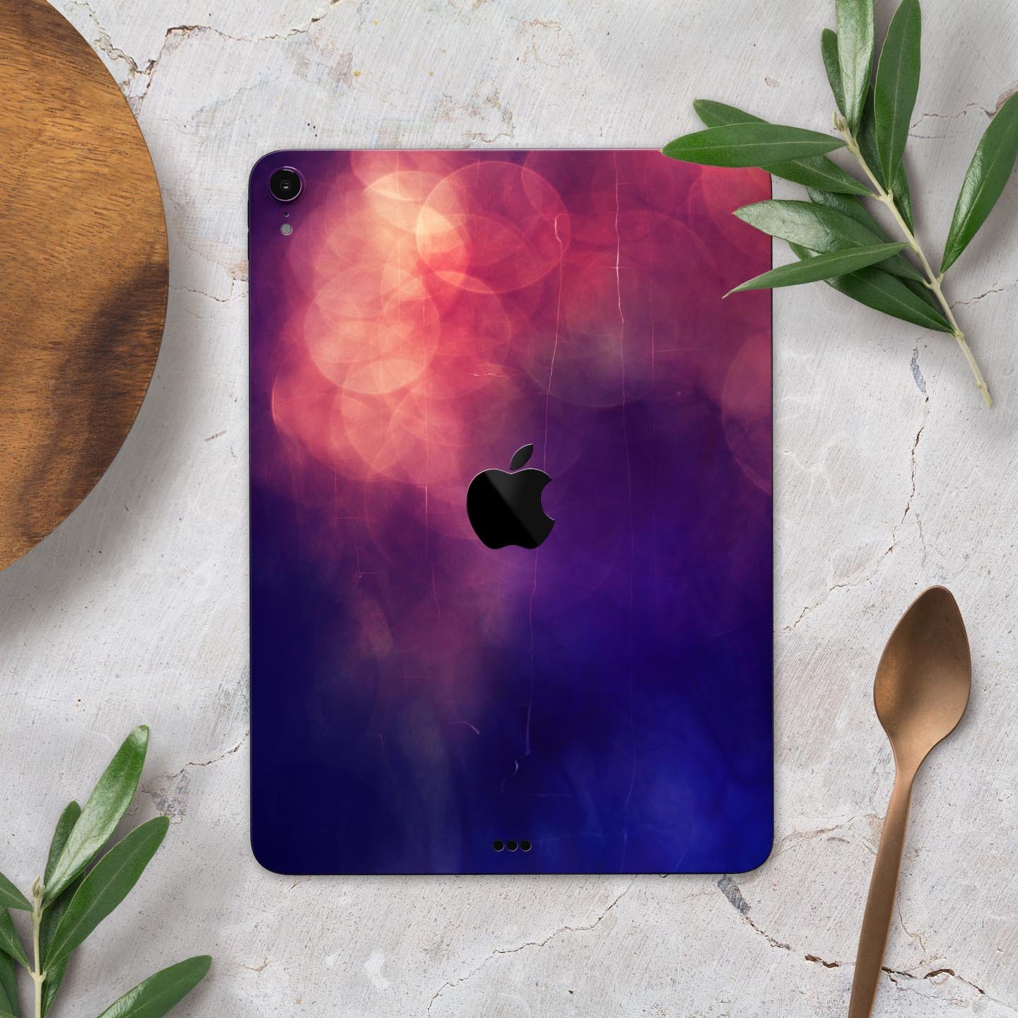 Abstract Fire & Ice V17 skin decal for Apple iPad Pro, showcasing vibrant colors and intricate design for full body protection.