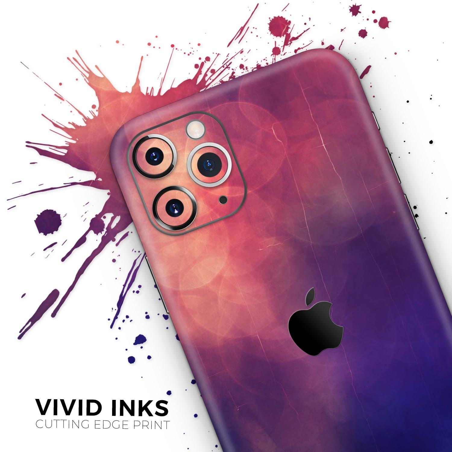 Abstract Fire & Ice V17 Skin-Kit for Apple iPhone, showcasing vibrant colors and sleek design.