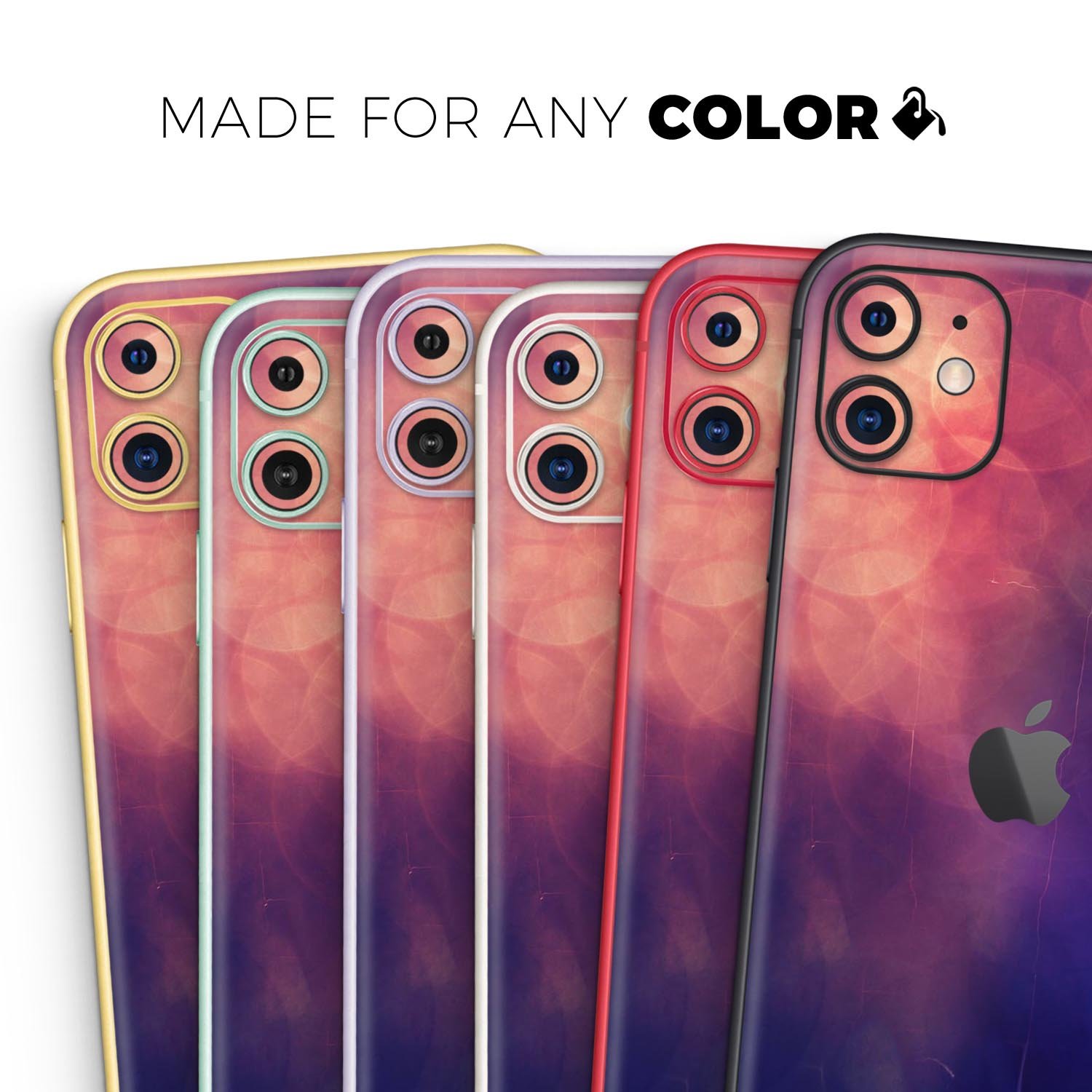 Abstract Fire & Ice V17 Skin-Kit for Apple iPhone, showcasing vibrant colors and sleek design.