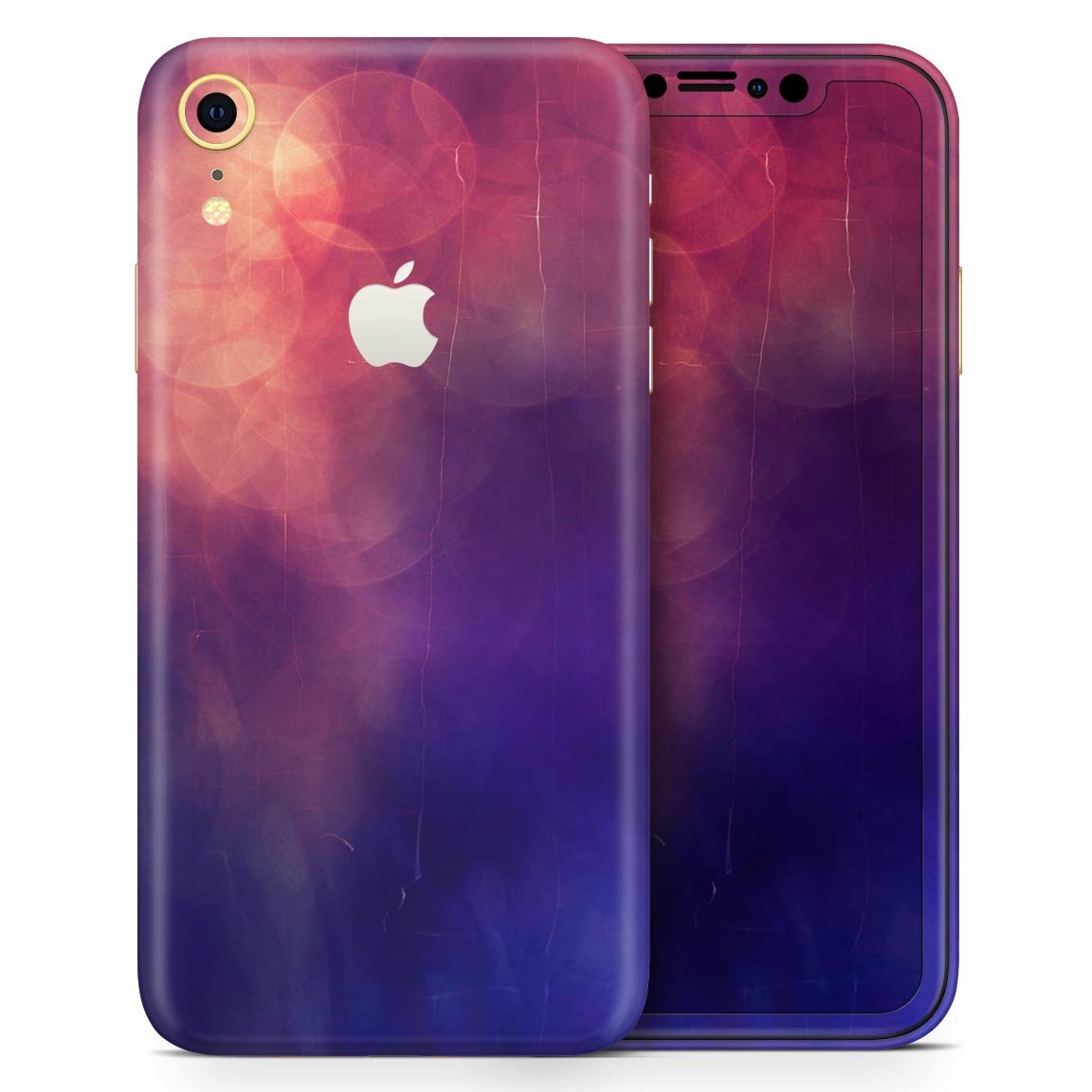 Abstract Fire & Ice V17 Skin-Kit for Apple iPhone models, showcasing vibrant design and premium vinyl material.