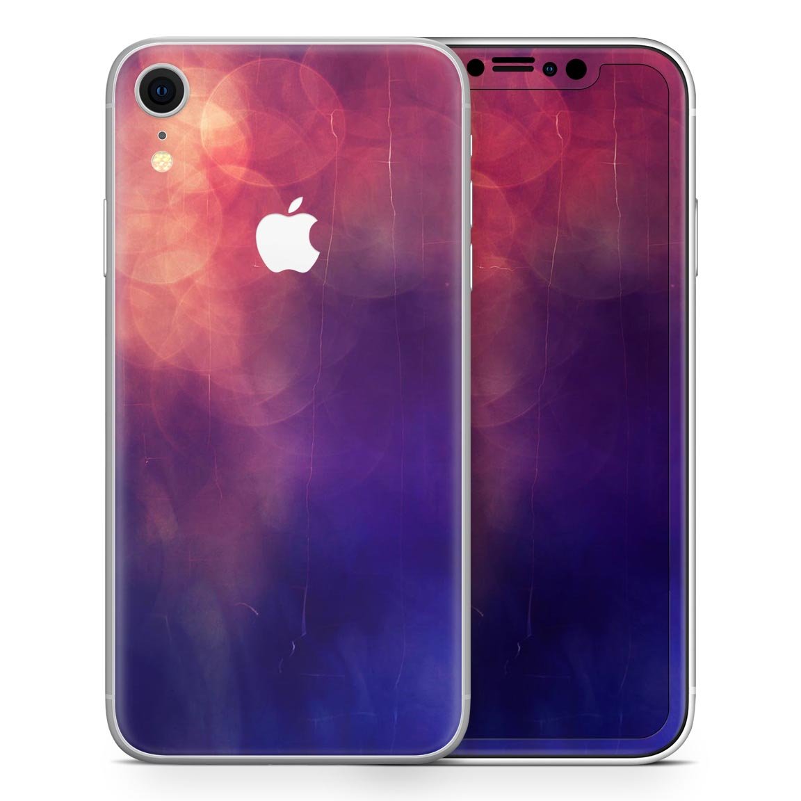 Abstract Fire & Ice V17 Skin-Kit for Apple iPhone models, showcasing vibrant design and premium vinyl material.