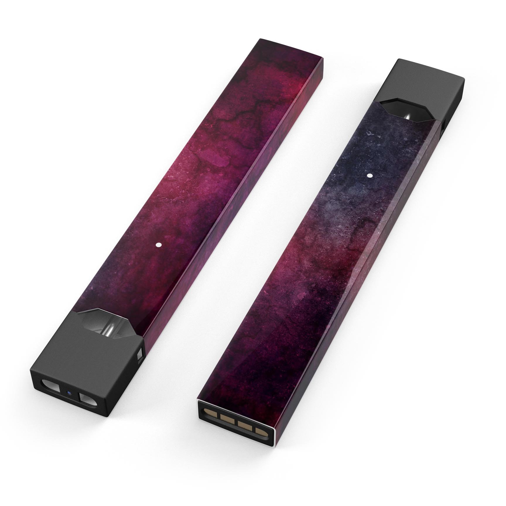 Abstract Fire & Ice V18 premium skin-wrap sticker designed for JUUL vaping device, showcasing vibrant colors and protective features.