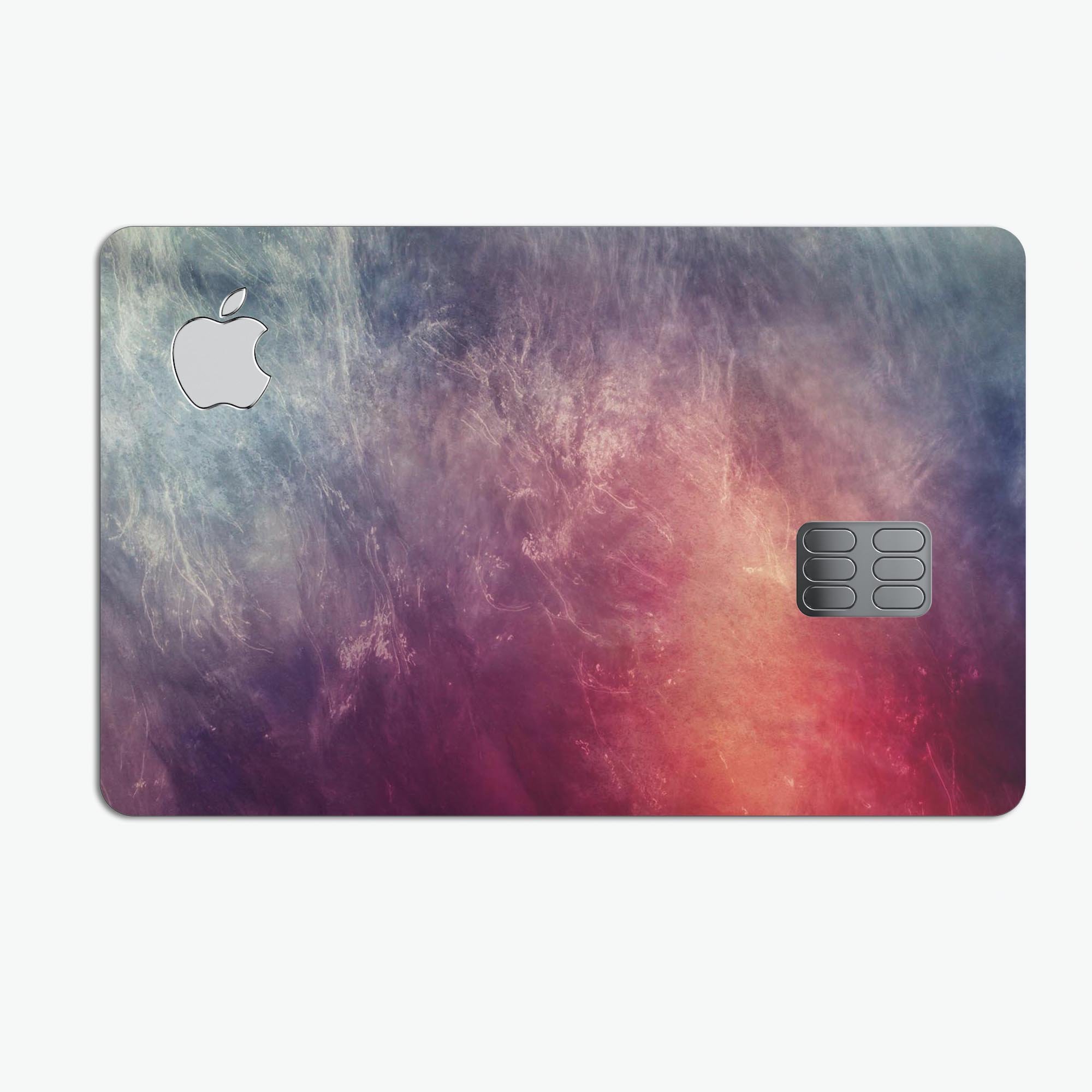 Abstract Fire & Ice V19 decal skin for Apple Card, showcasing vibrant colors and premium vinyl material.