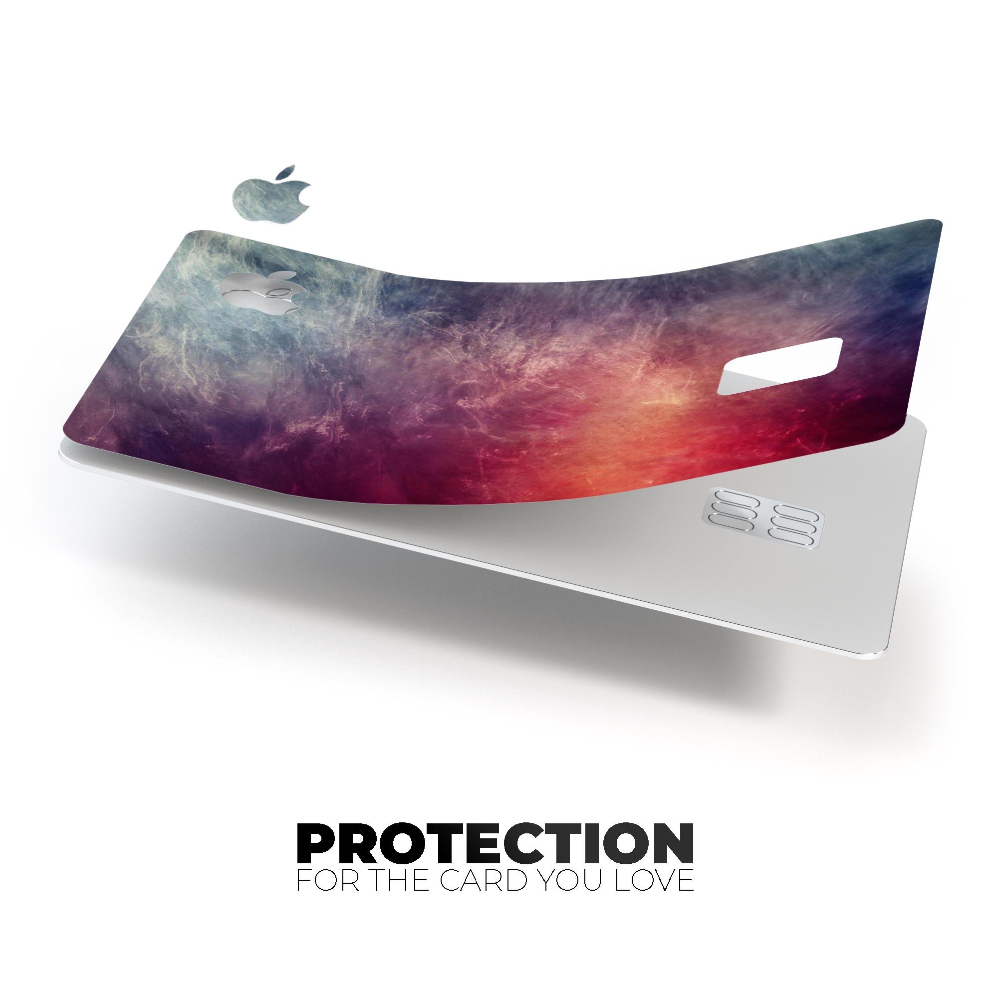 Abstract Fire & Ice V19 decal skin for Apple Card, showcasing vibrant colors and premium vinyl material.