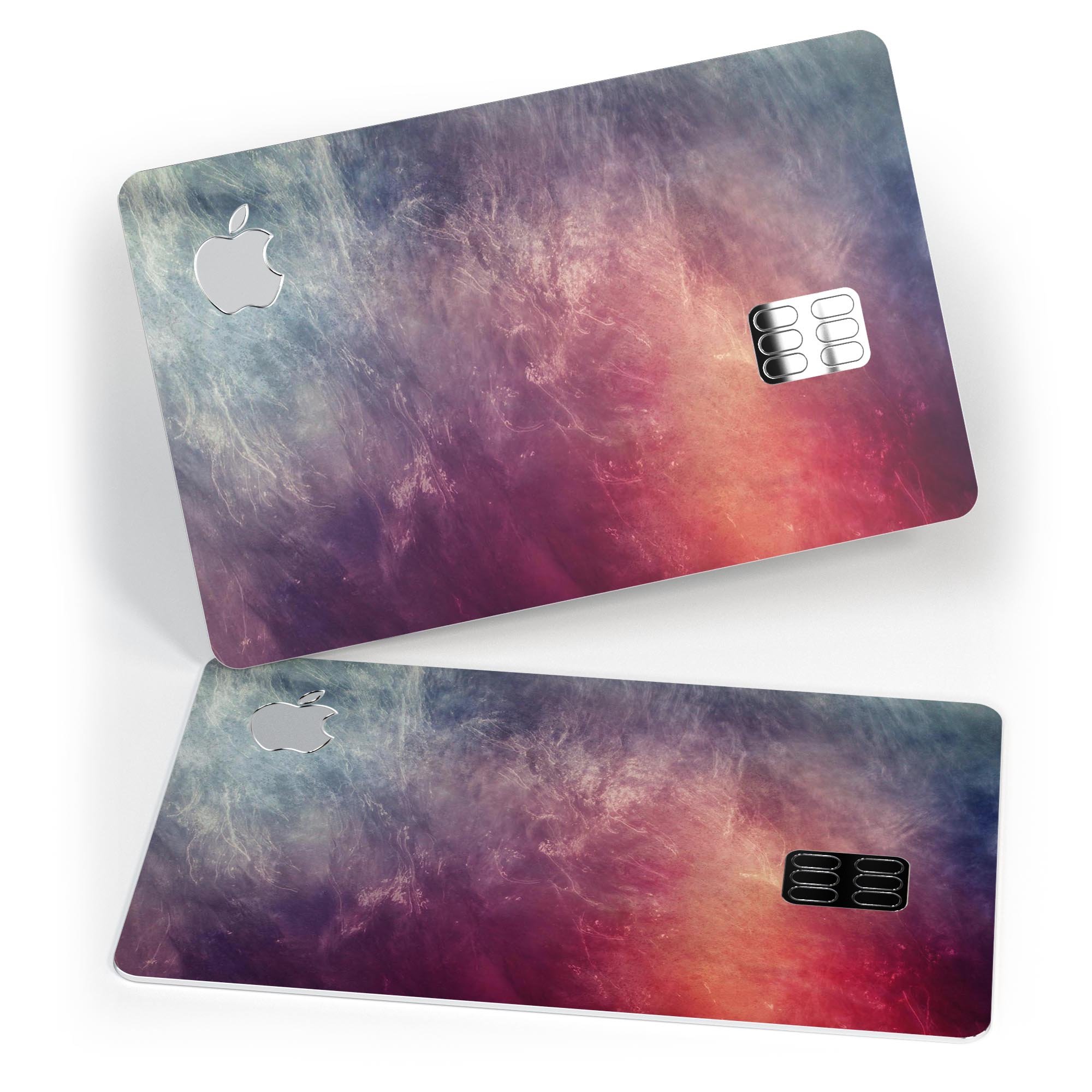 Abstract Fire & Ice V19 decal skin for Apple Card, showcasing vibrant colors and premium vinyl material.