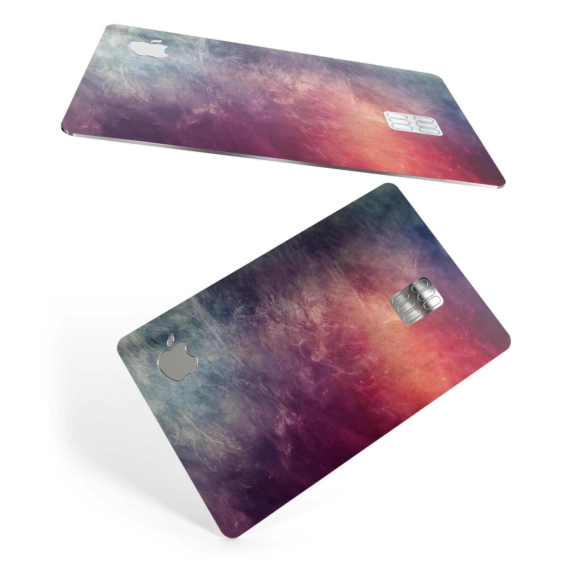 Abstract Fire & Ice V19 decal skin for Apple Card, showcasing vibrant colors and premium vinyl material.