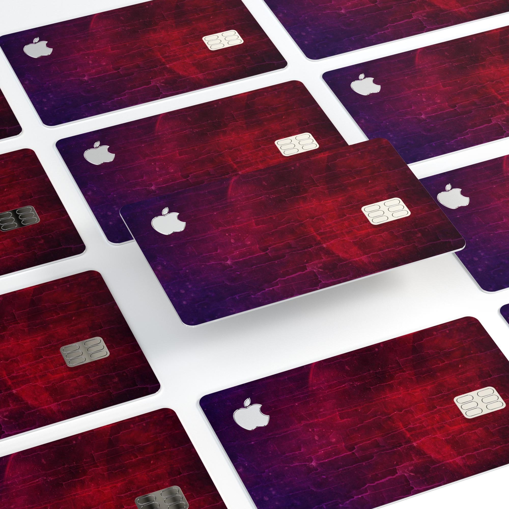 Abstract Fire & Ice V2 decal skin-kit for Apple Card, showcasing vibrant design and premium vinyl material.