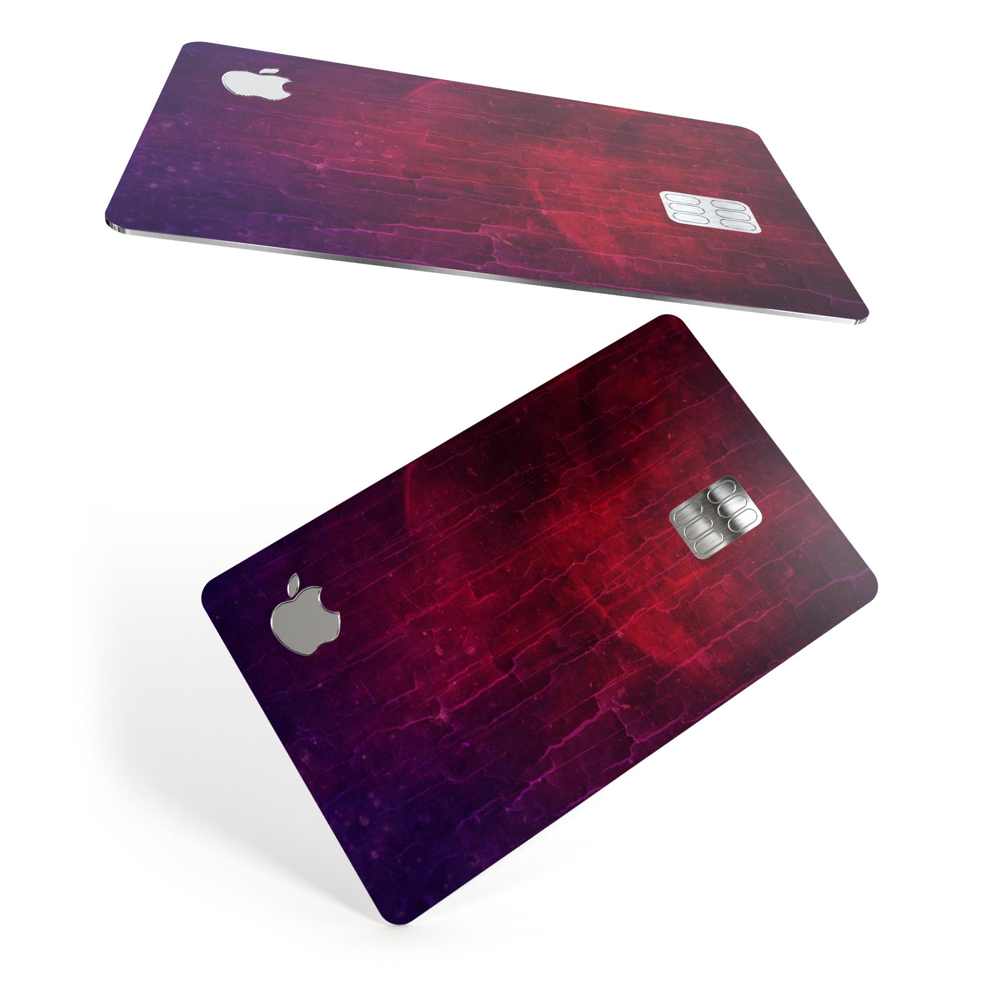 Abstract Fire & Ice V2 decal skin-kit for Apple Card, showcasing vibrant design and premium vinyl material.