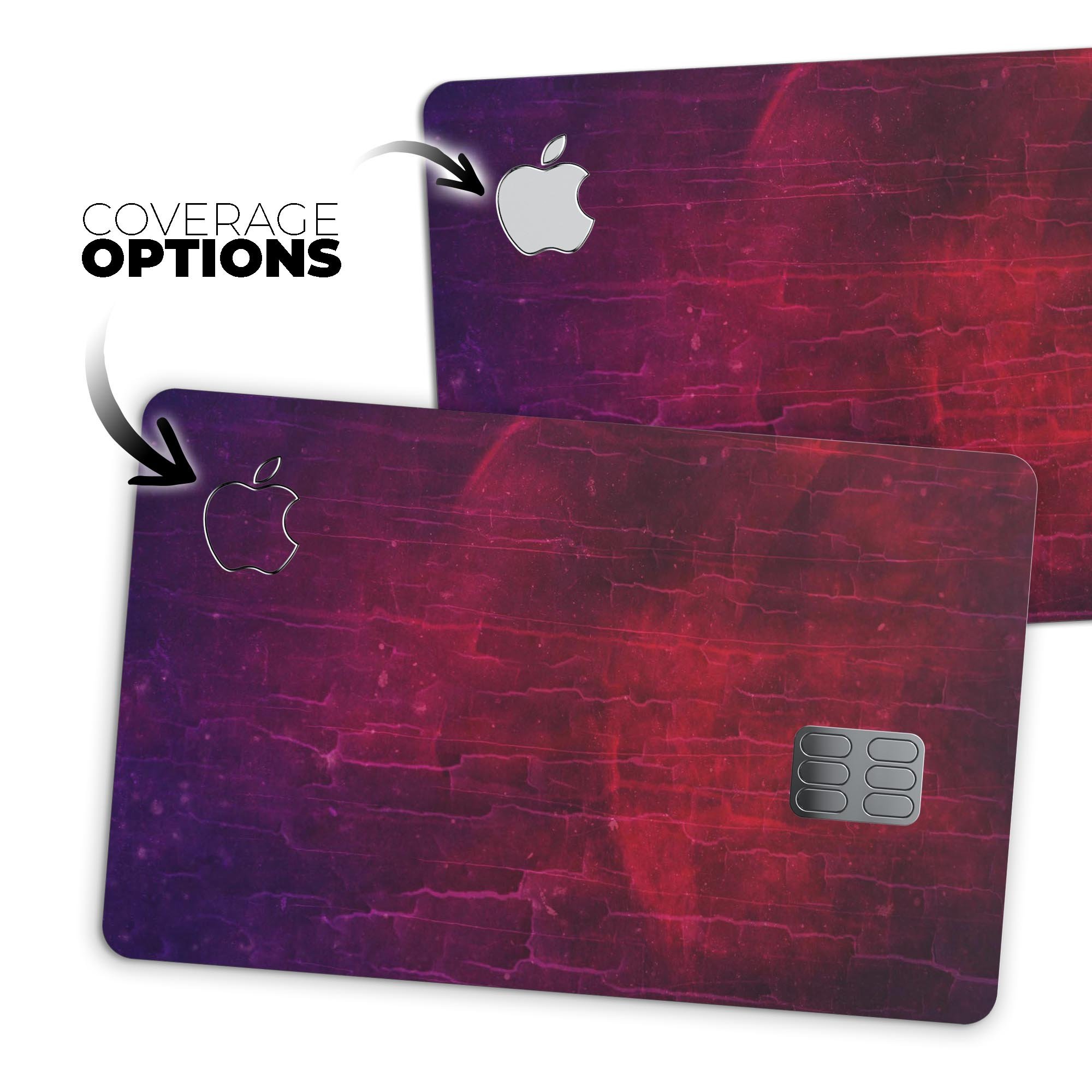 Abstract Fire & Ice V2 decal skin-kit for Apple Card, showcasing vibrant design and premium vinyl material.