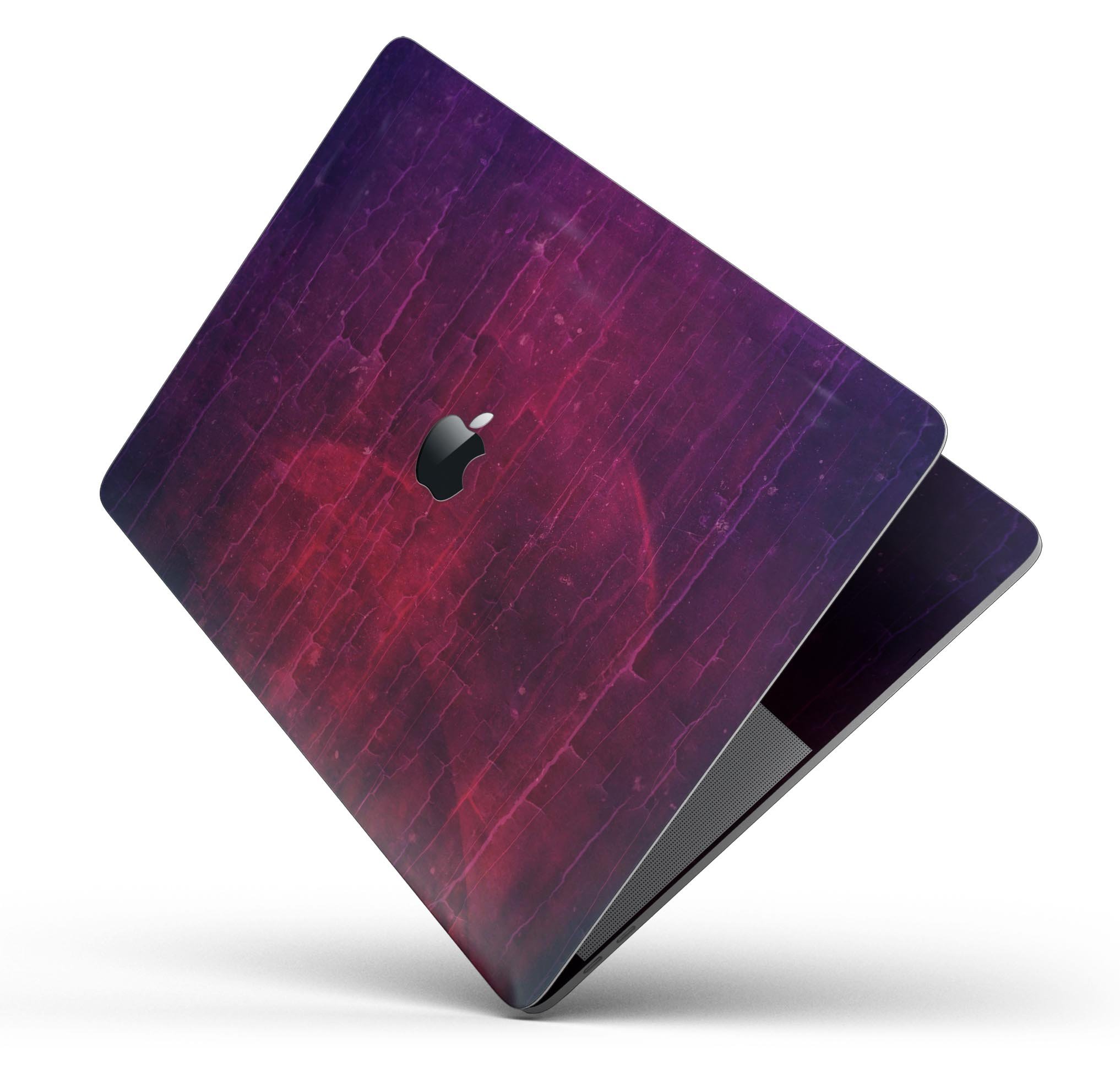 Abstract Fire & Ice V2 Skin Decal Wrap Kit for Apple MacBook, showcasing vibrant colors and sleek design.