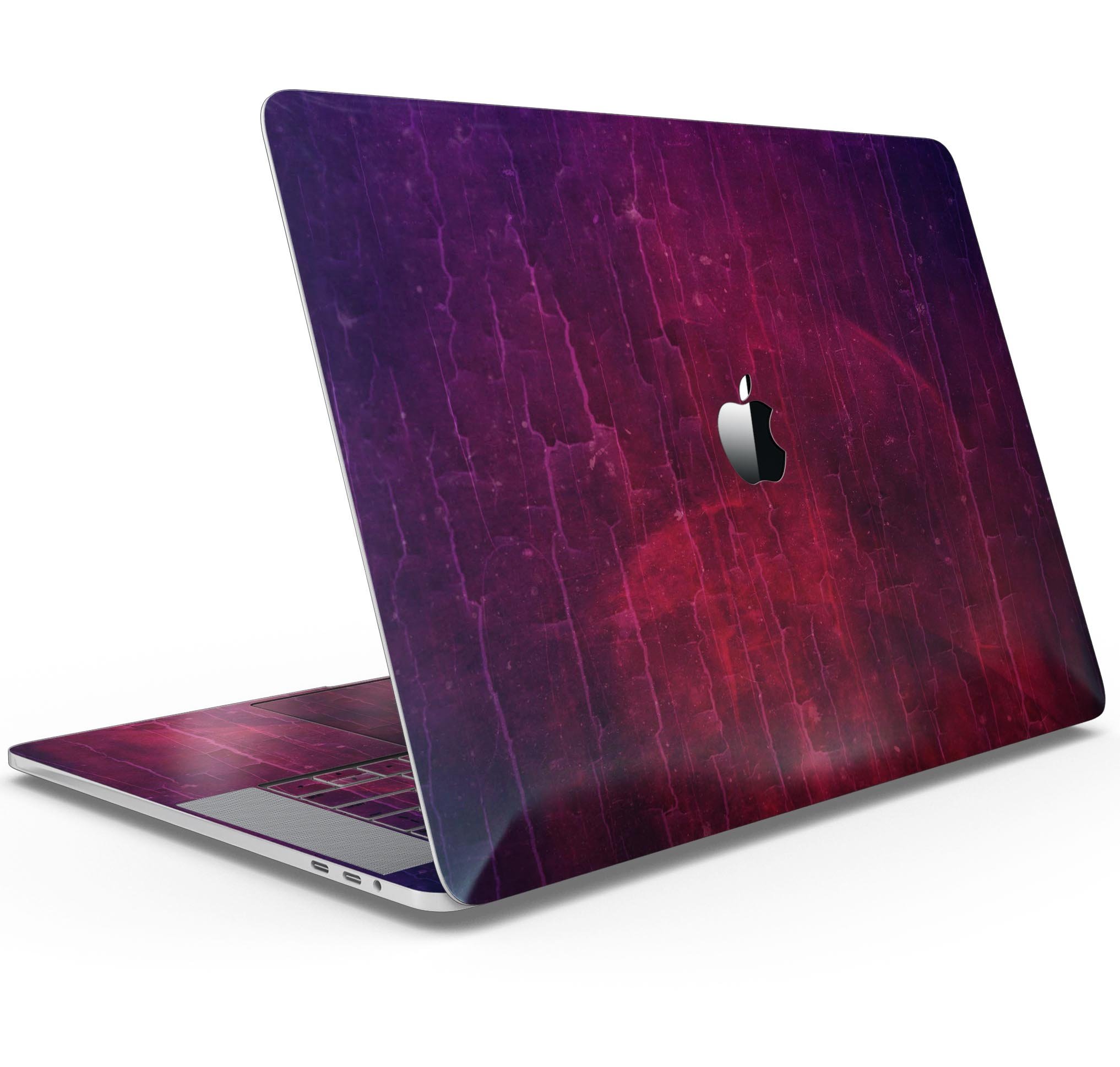 Abstract Fire & Ice V2 Skin Decal Wrap Kit for Apple MacBook, showcasing vibrant colors and sleek design.