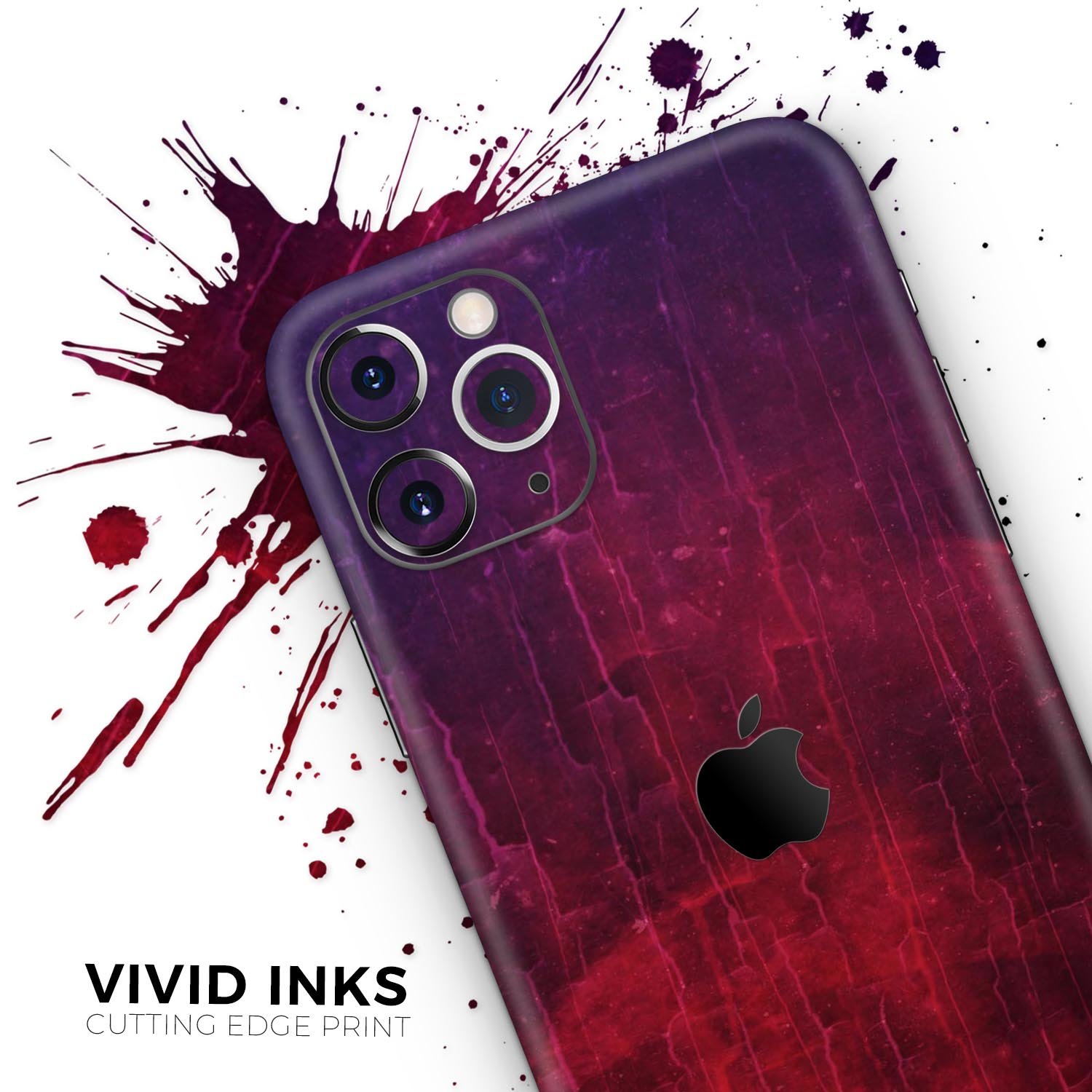 Abstract Fire & Ice V2 Skin-Kit for Apple iPhone 13, showcasing vibrant colors and a sleek design.