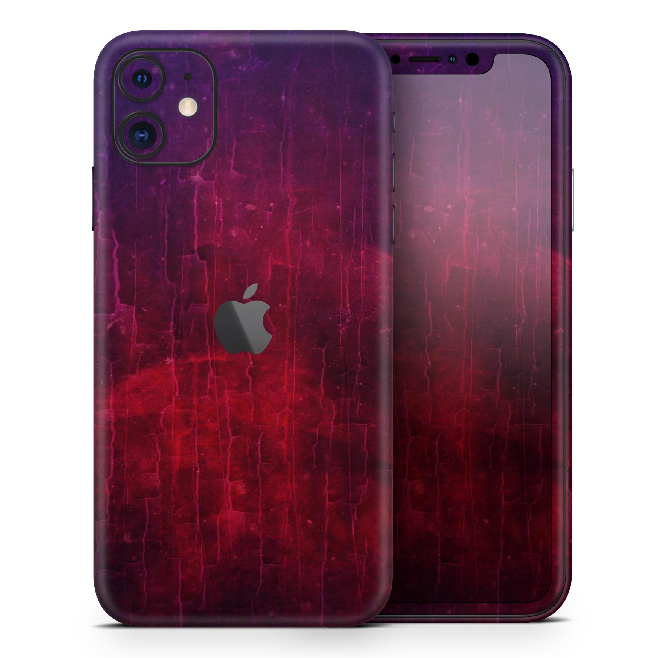 Abstract Fire & Ice V2 Skin-Kit for Apple iPhone 13, showcasing vibrant colors and a sleek design.