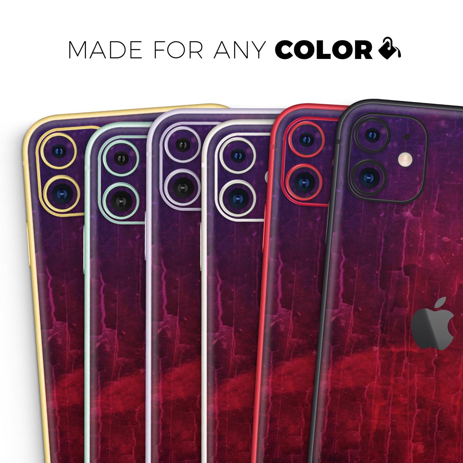 Abstract Fire & Ice V2 Skin-Kit for Apple iPhone 13, showcasing vibrant colors and a sleek design.