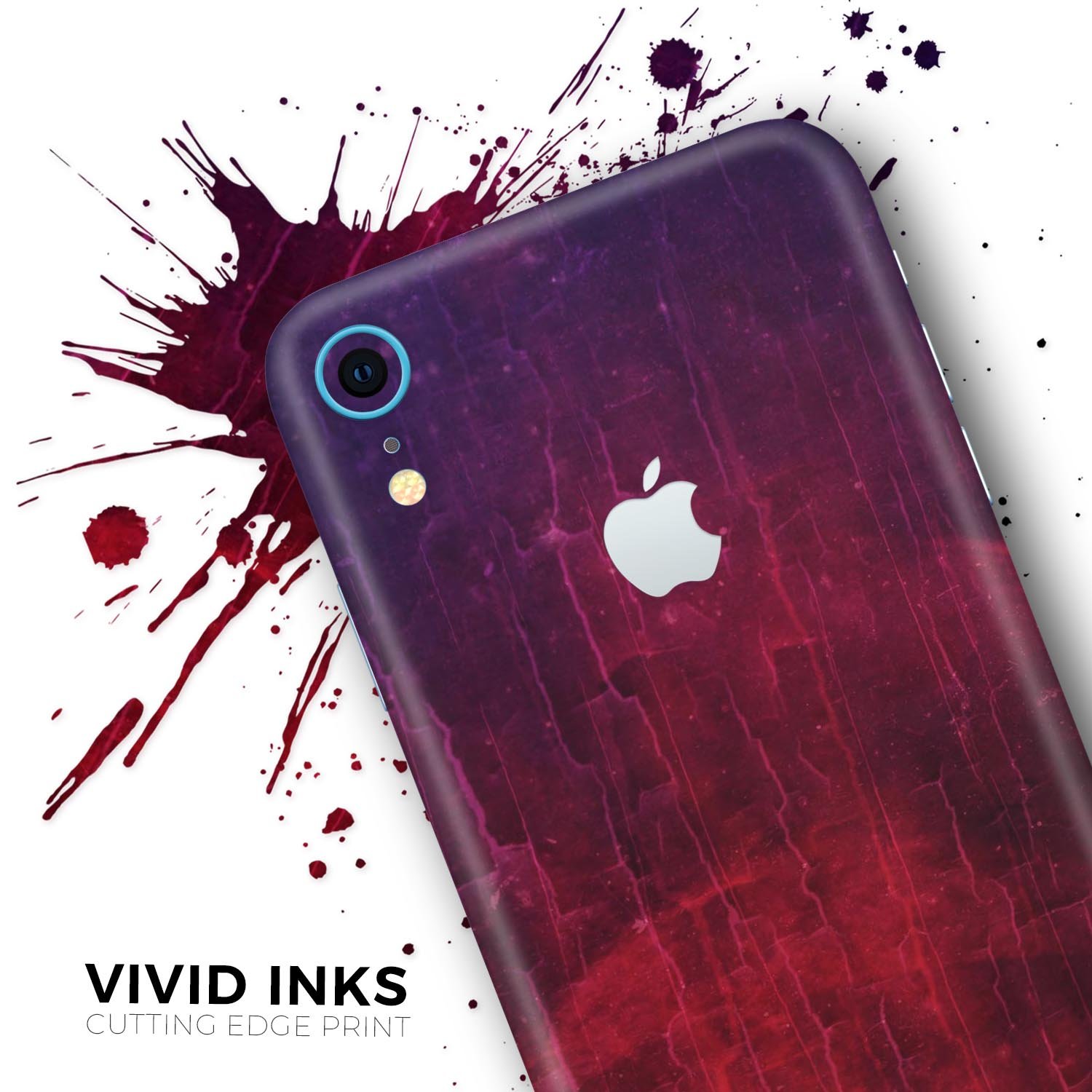 Abstract Fire & Ice V2 skin for Apple iPhone models, showcasing vibrant colors and sleek design.